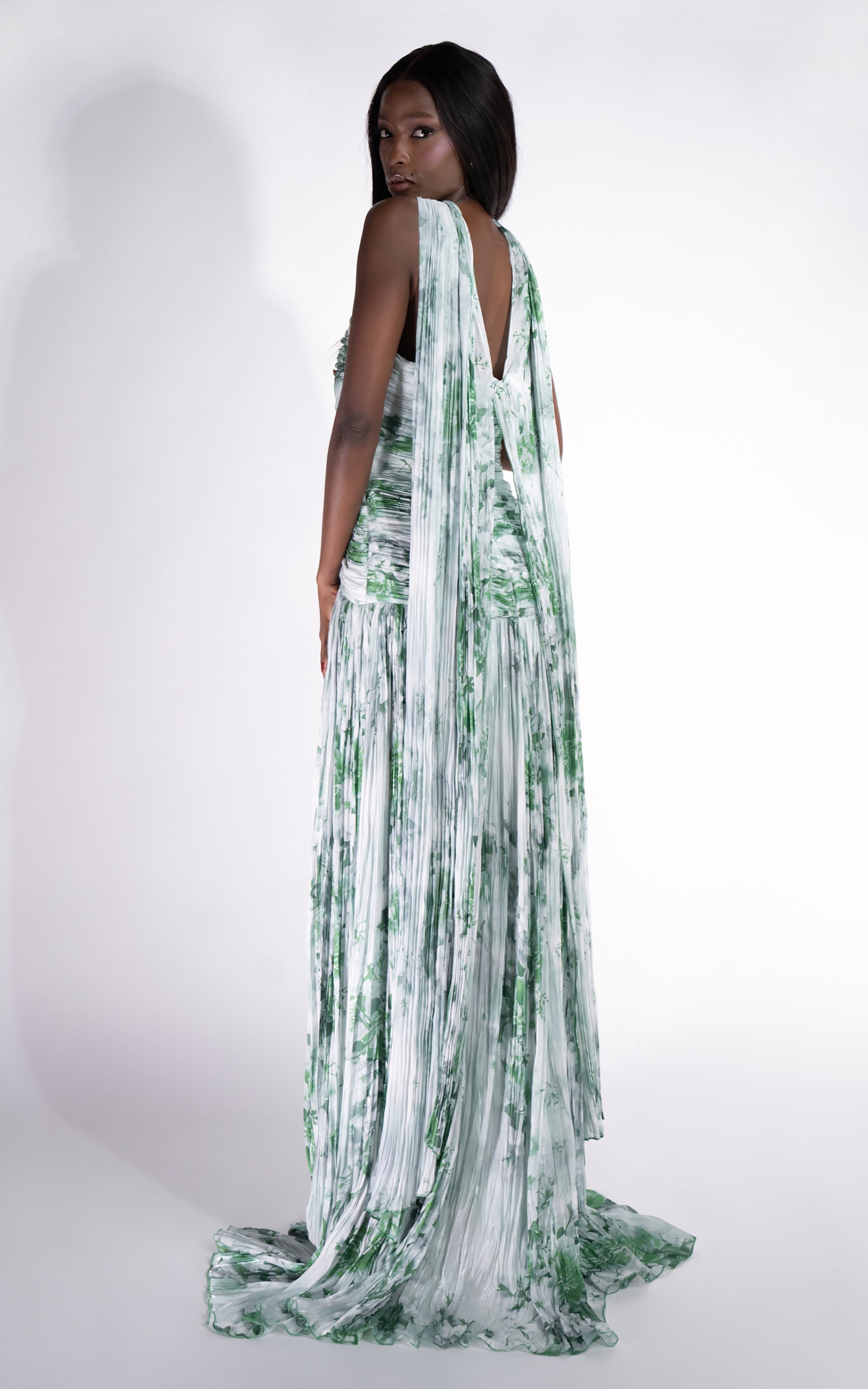 Layne Bogas Hosszú Zöld Ruha Nőknek