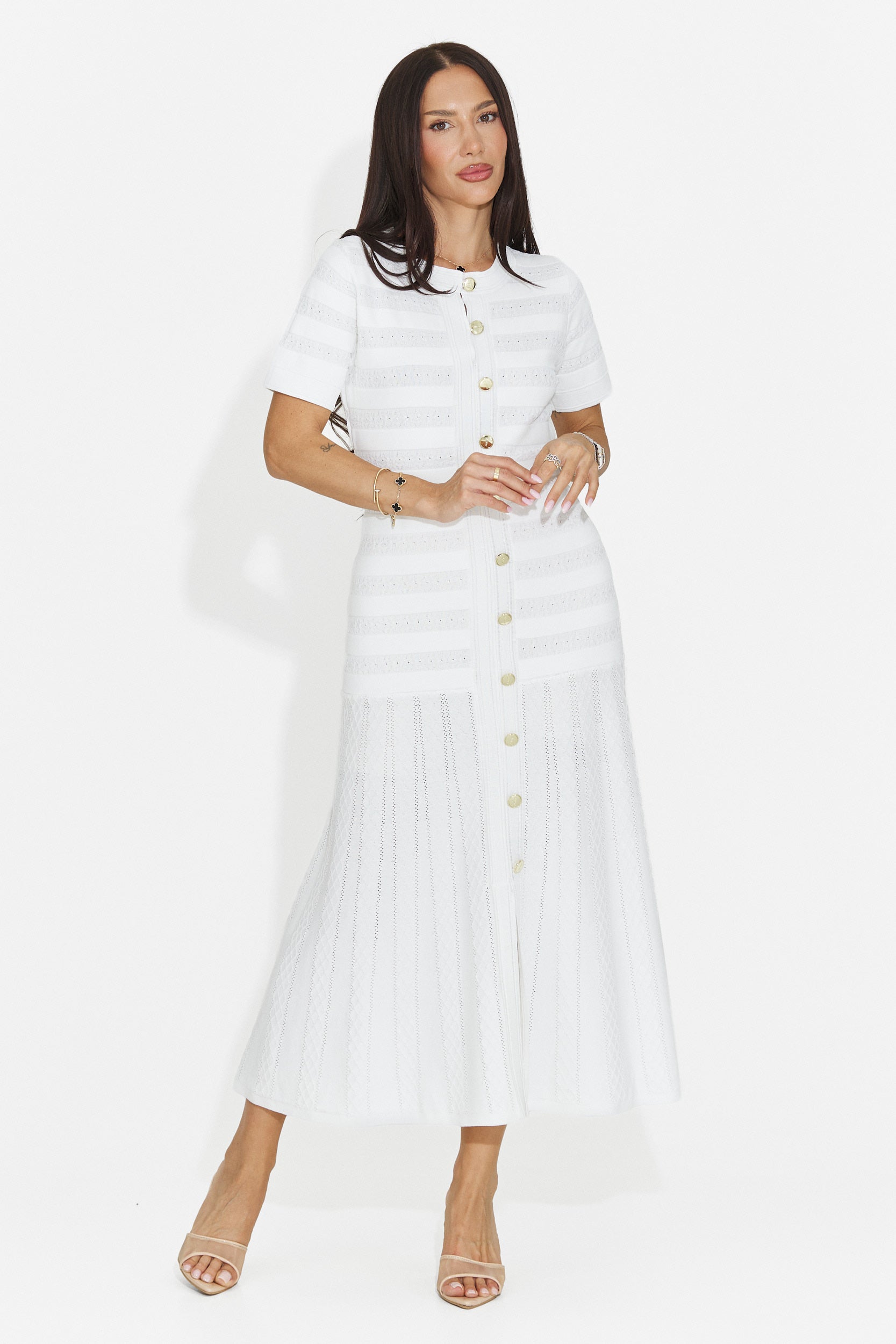 Rochie dama scurta alb Bikona Bogas