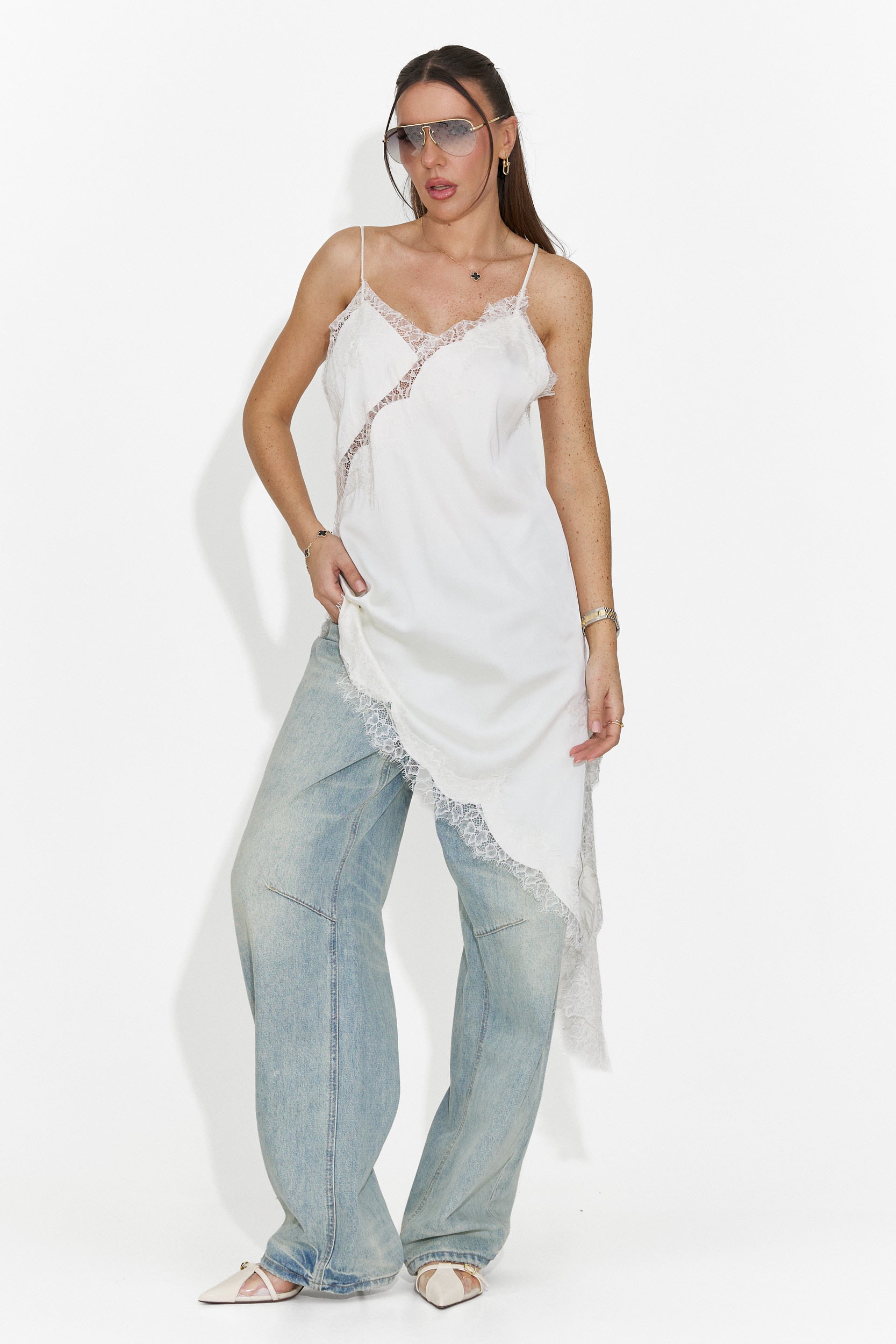 Fehér rövid női ruha Francisca Bogas