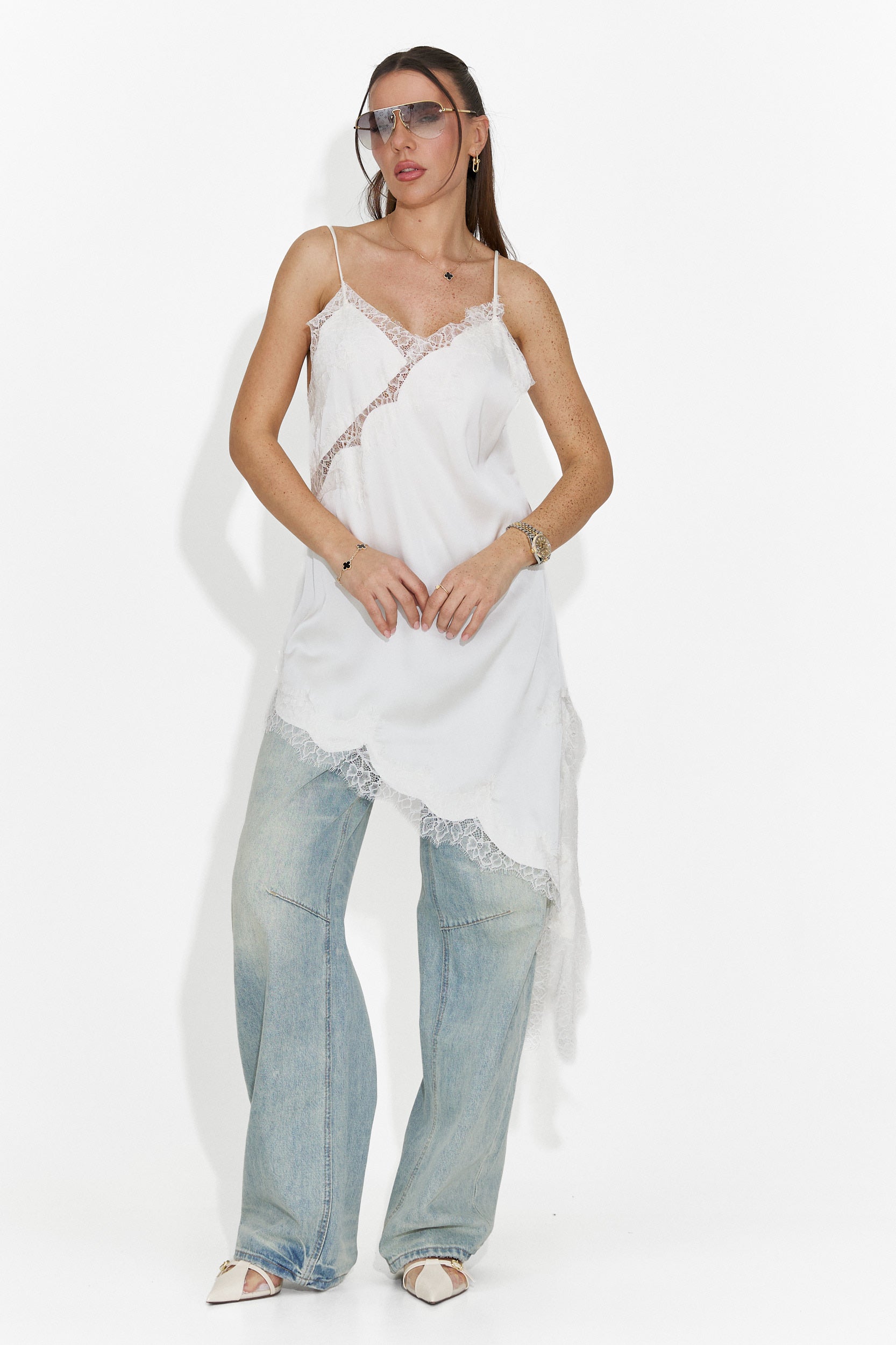 Fehér rövid női ruha Francisca Bogas