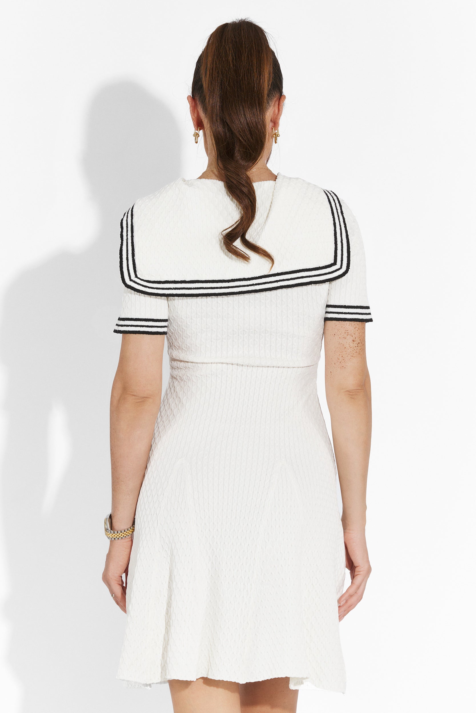 Menas Bogas Rövid Fehér Hölgyek Ruha