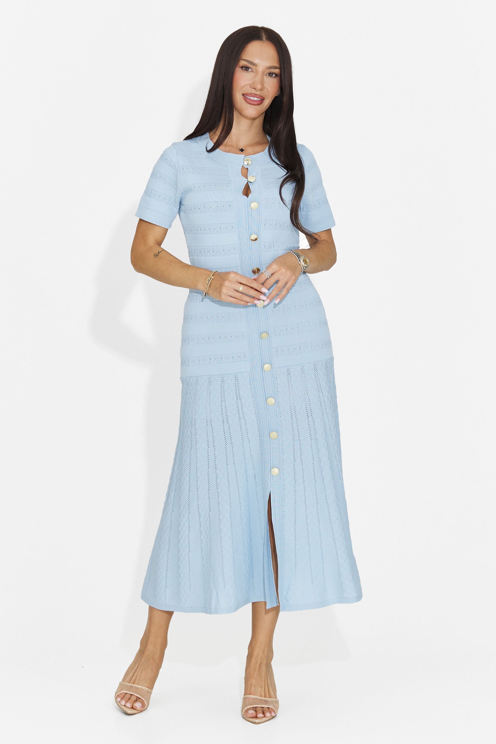 Rochie dama scurta bleu Bikona Bogas