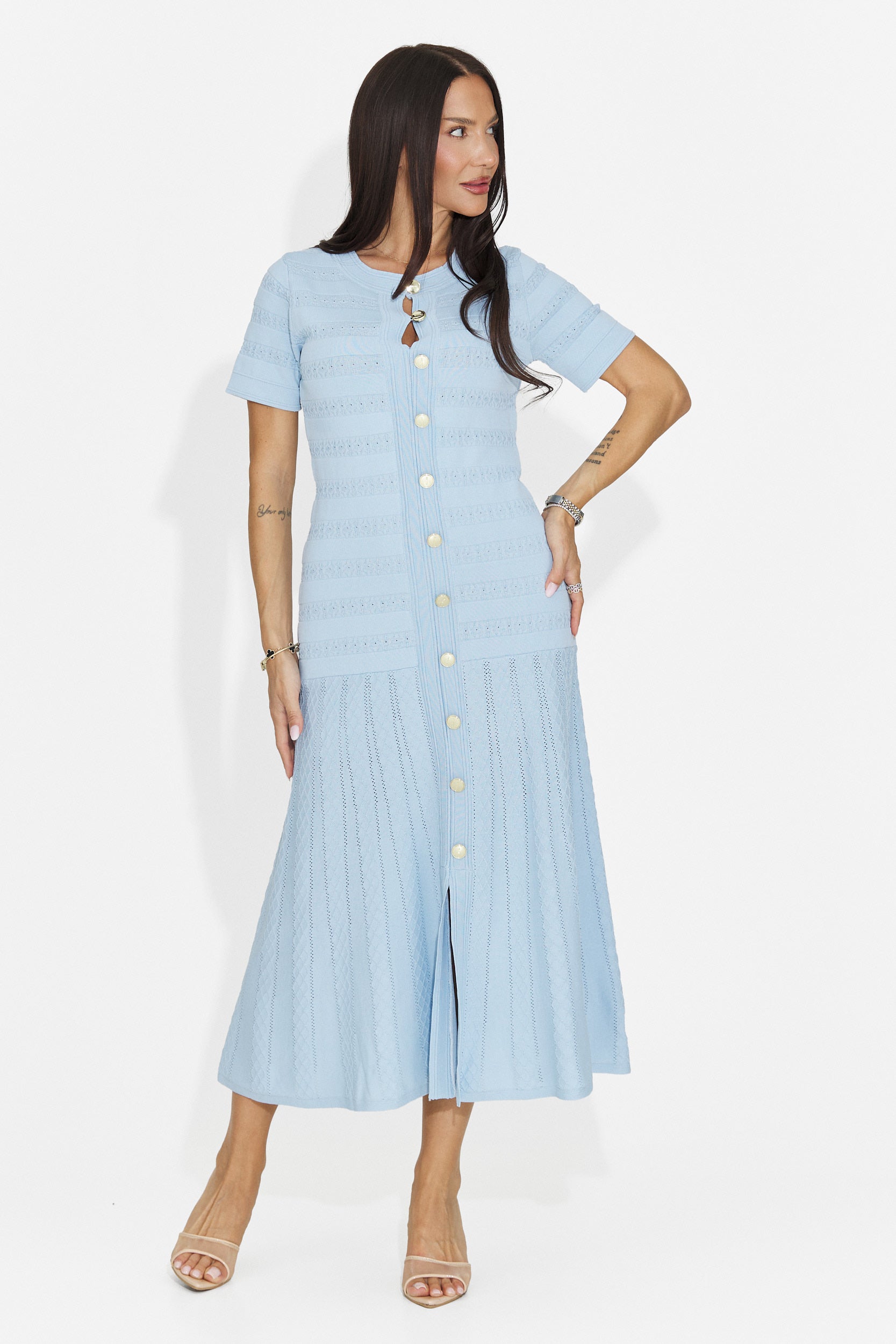 Rochie dama scurta bleu Bikona Bogas