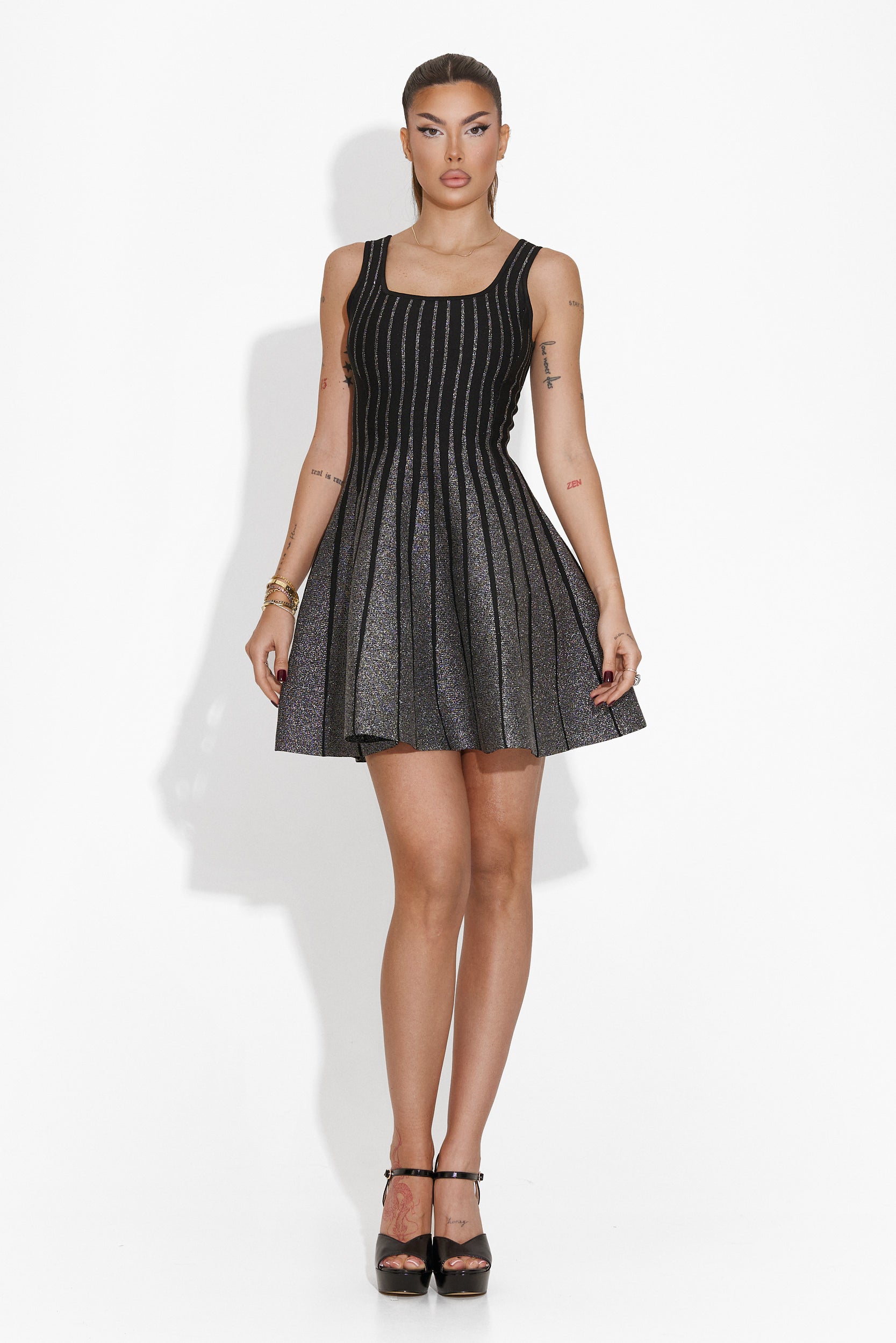 Ionicia Bogas Rövid Elegáns Fekete Ruha Nőknek