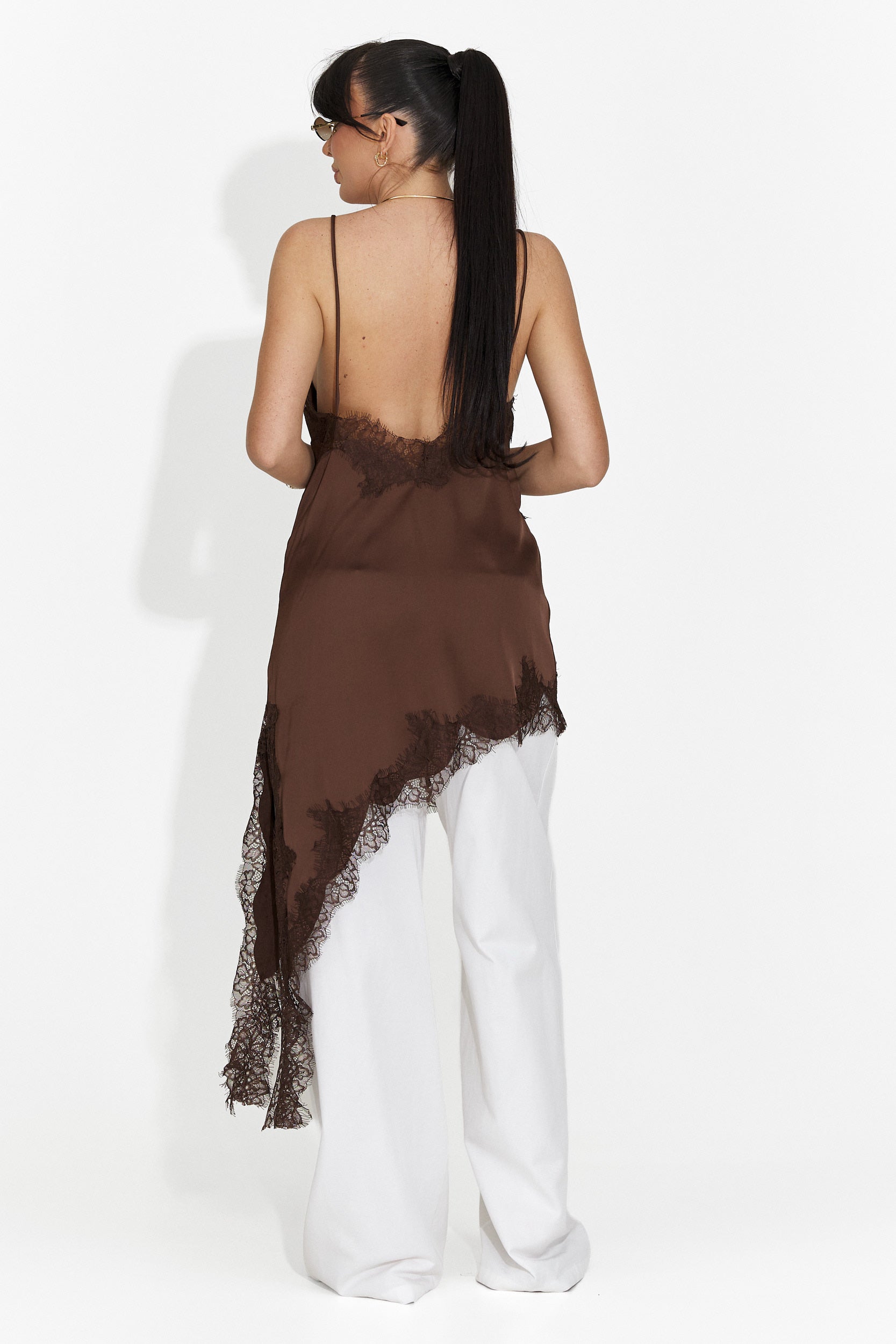 Női rövid barna ruha Francisca Bogas