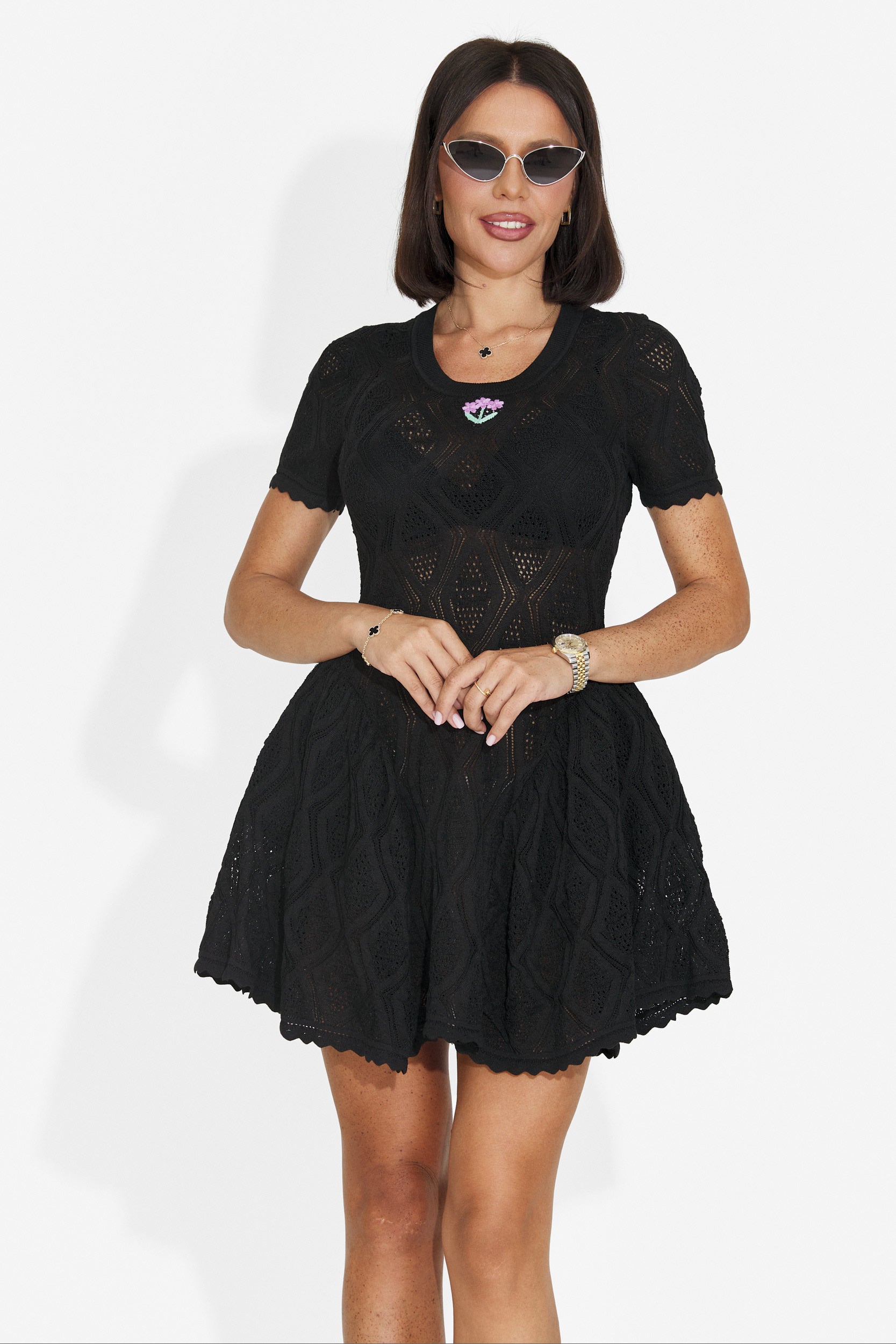 Rochie dama scurta neagra Alaida Bogas