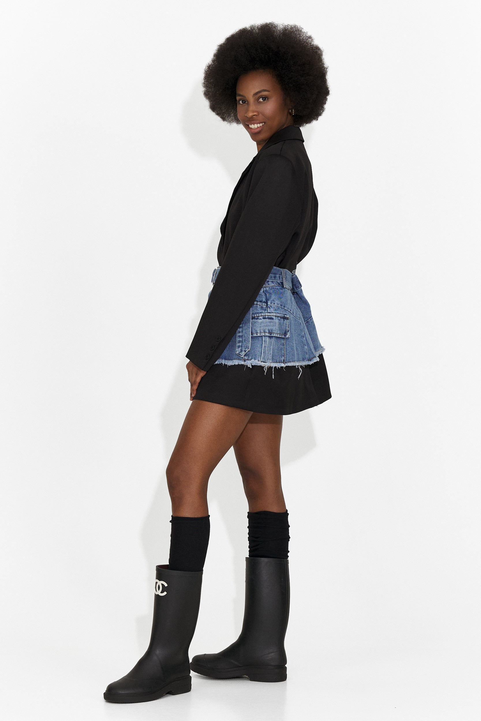 Izadora Bogas fekete rövid női ruha