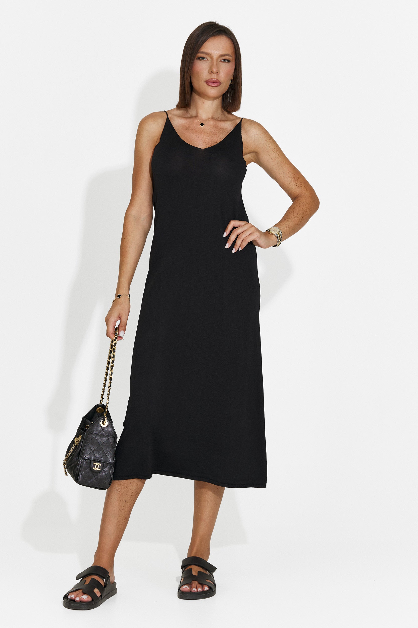 Női rövid fekete ruha Liorna Bogas