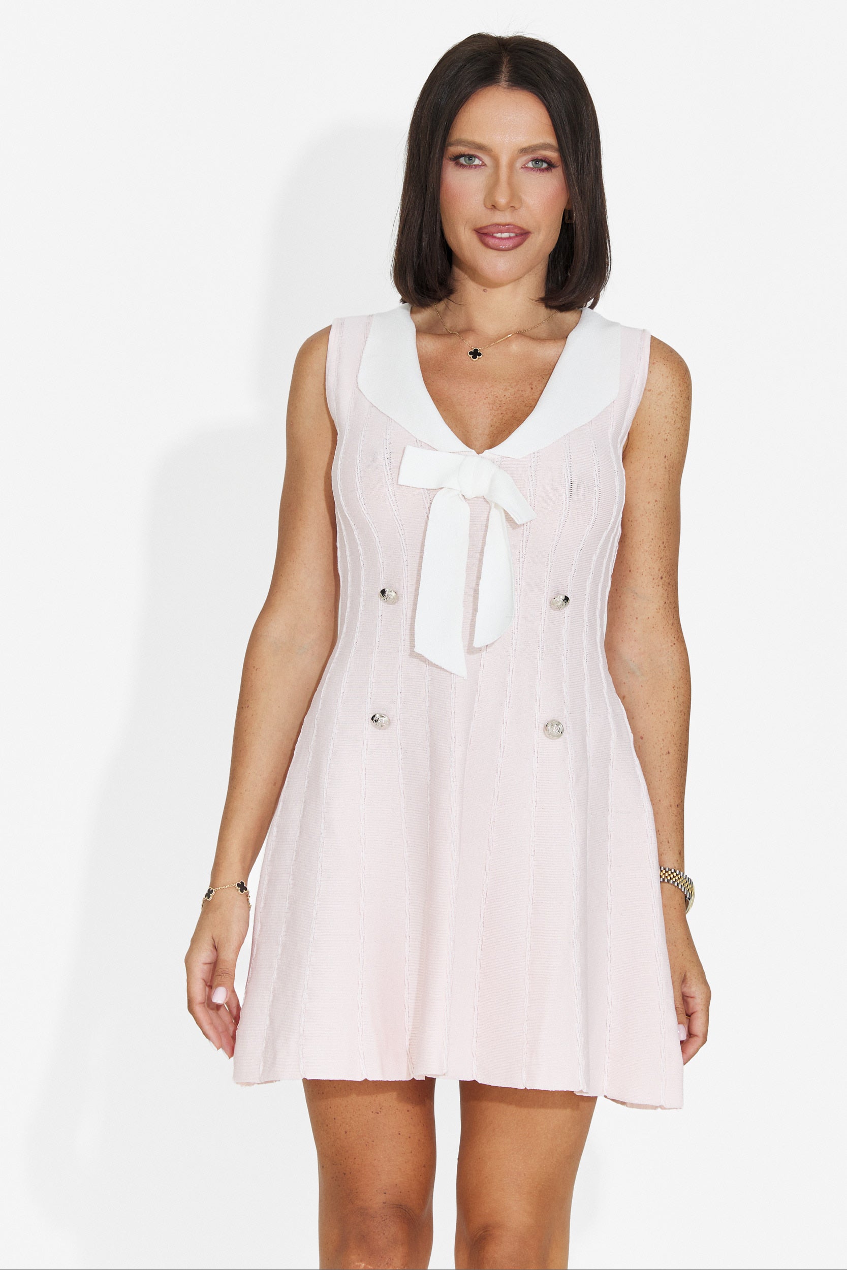 Rochie dama scurta roz Ancela Bogas