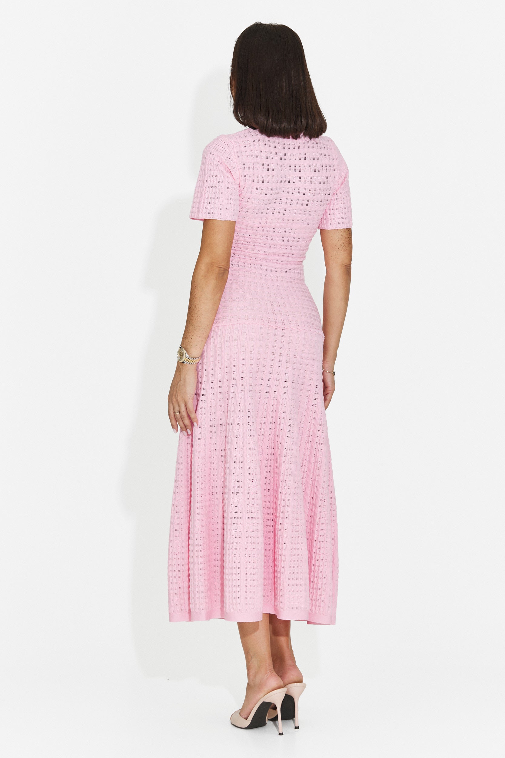 Rochie dama scurta roz Gijoka Bogas