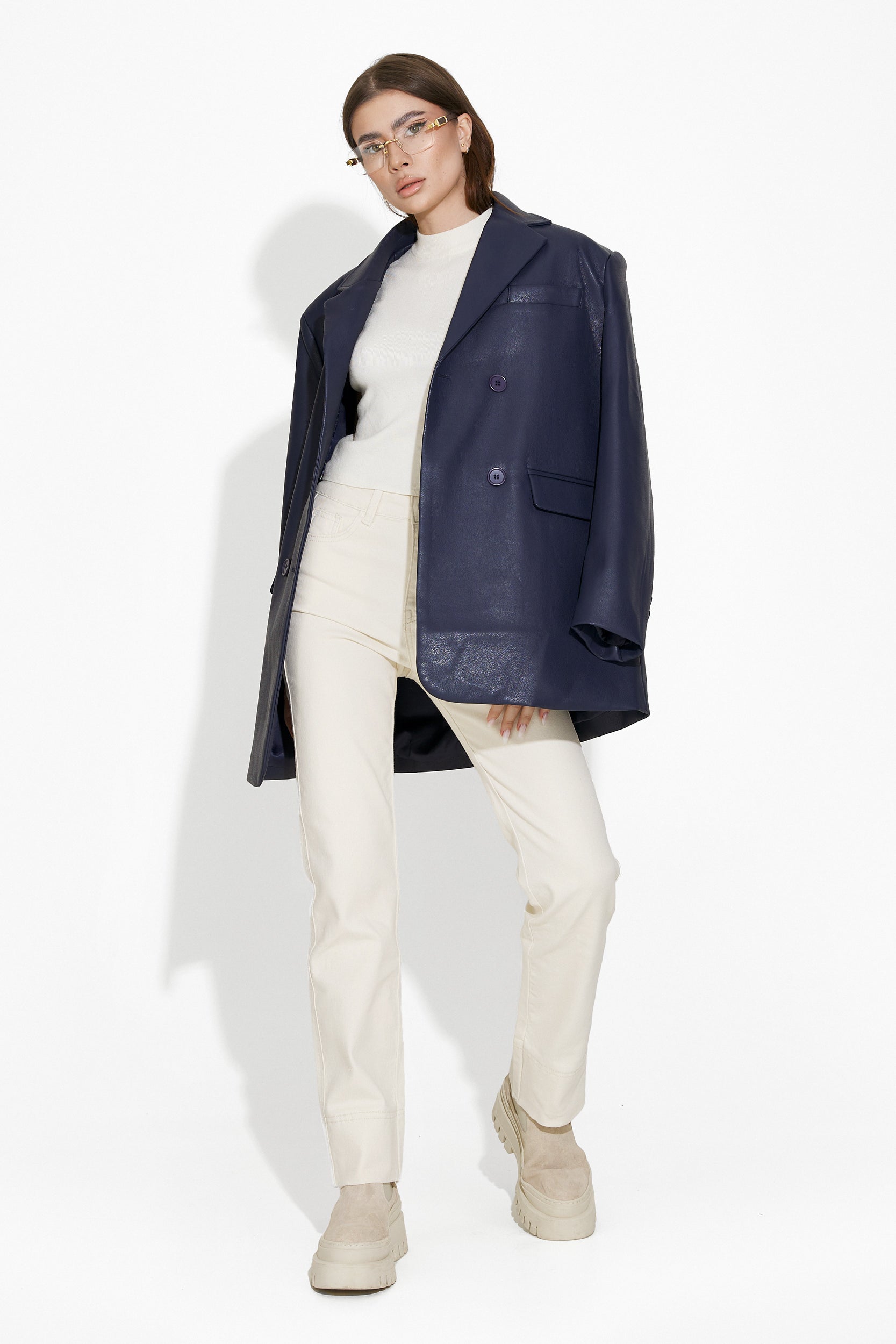 Elegáns tengerészkék hölgy blézer Midisa Bogas-tól