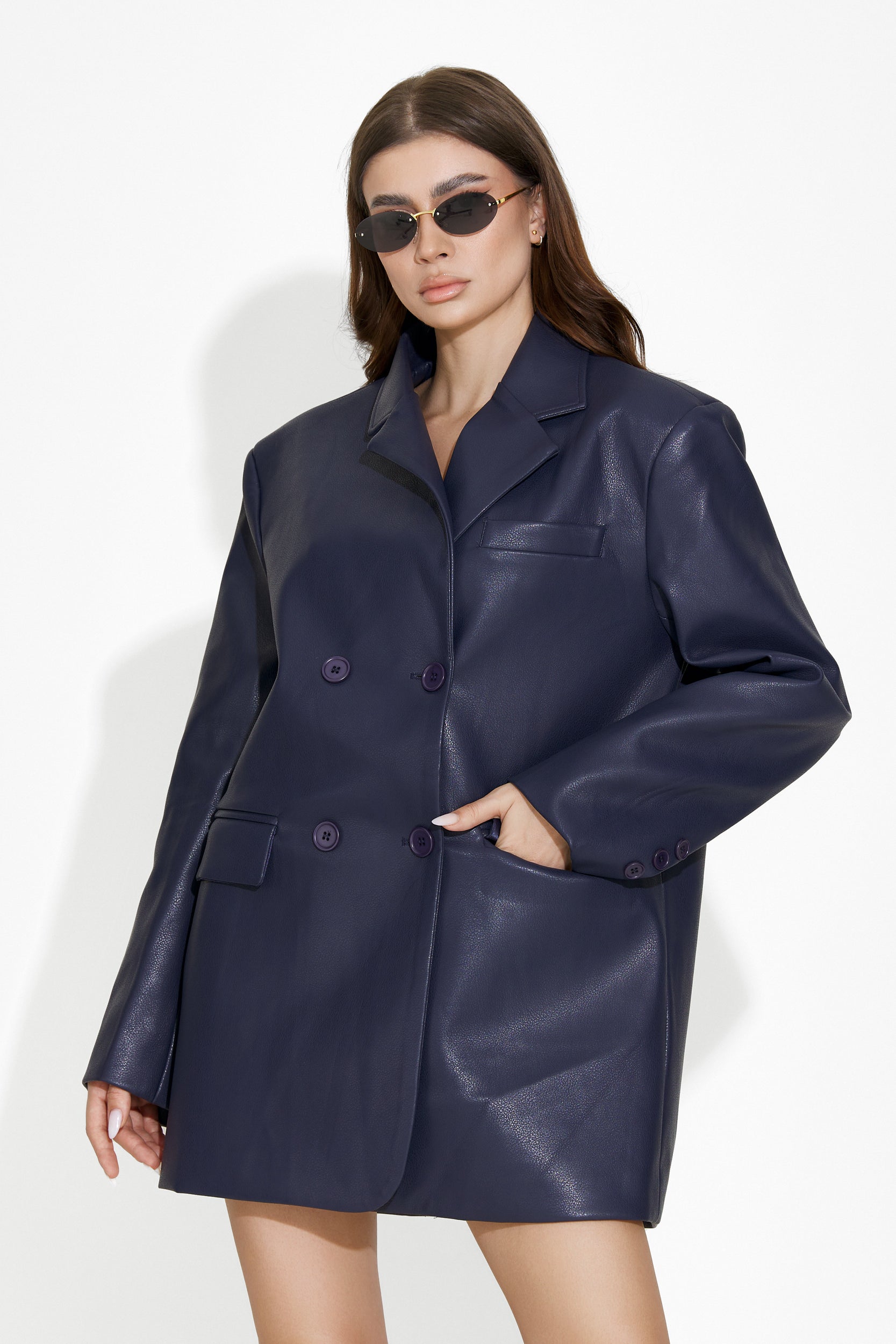 Elegáns tengerészkék hölgy blézer Midisa Bogas-tól