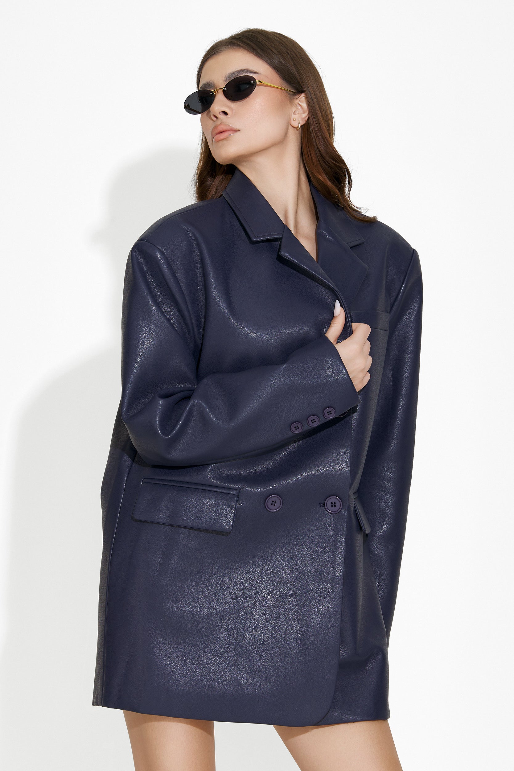 Elegáns tengerészkék hölgy blézer Midisa Bogas-tól