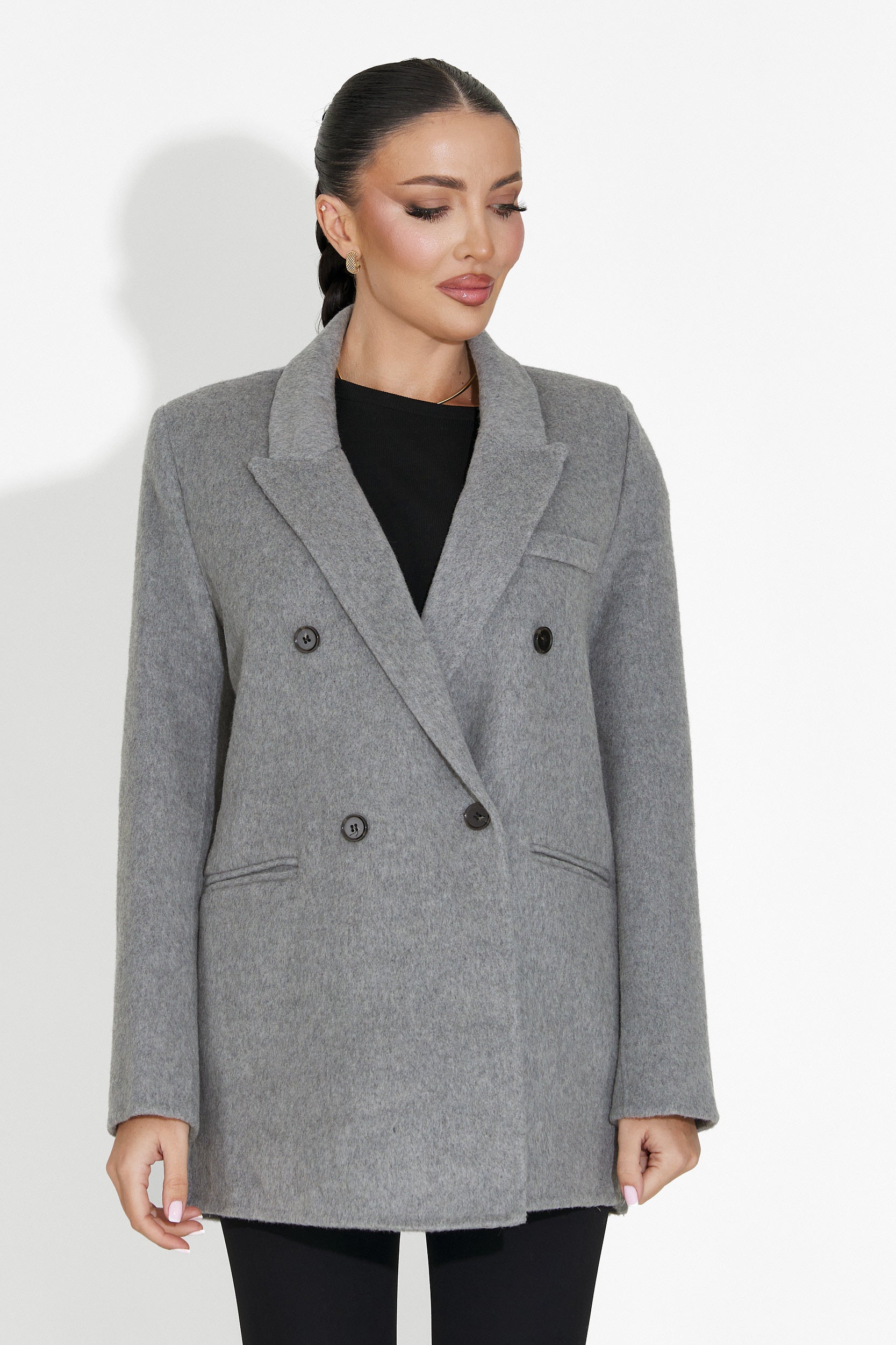 Novelia Bogas Elegáns Szürke Női Blézer