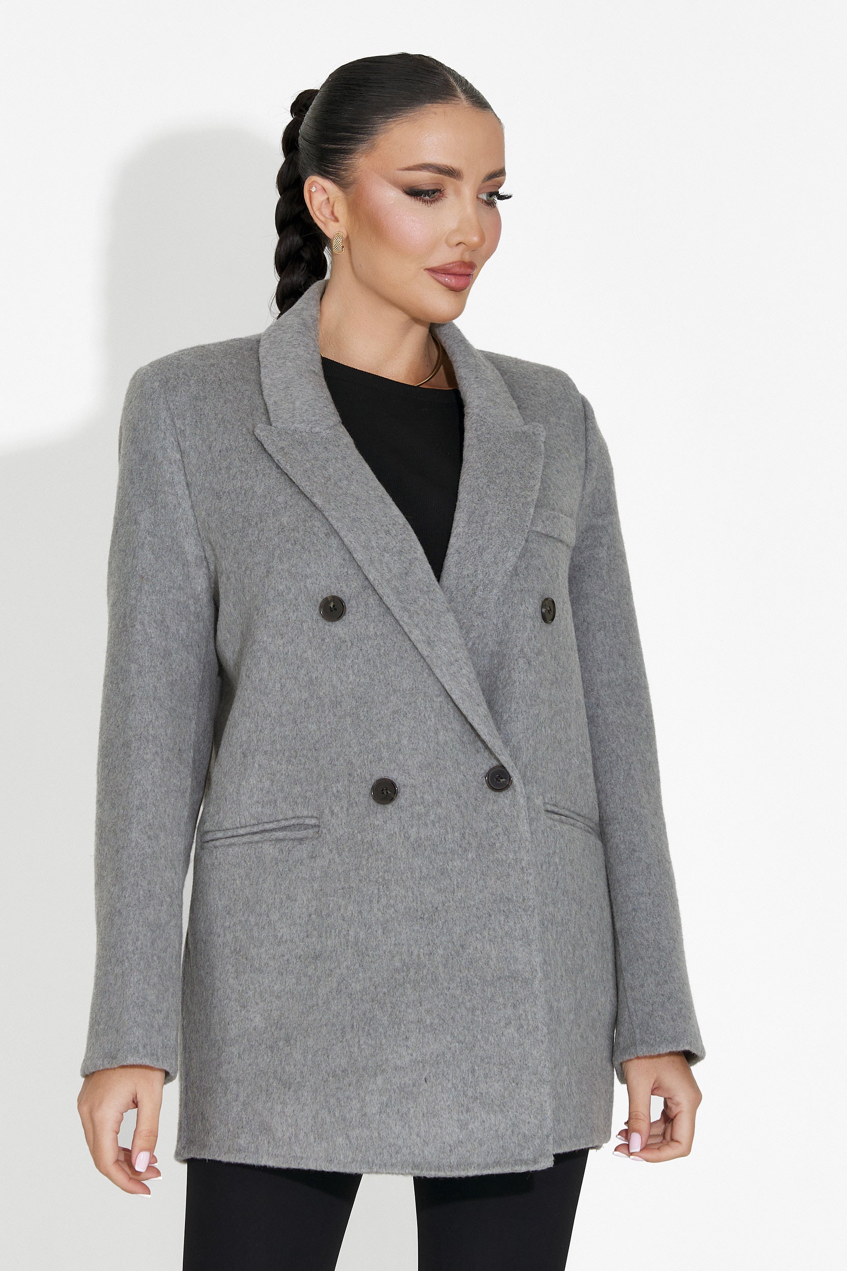 Novelia Bogas Elegáns Szürke Női Blézer