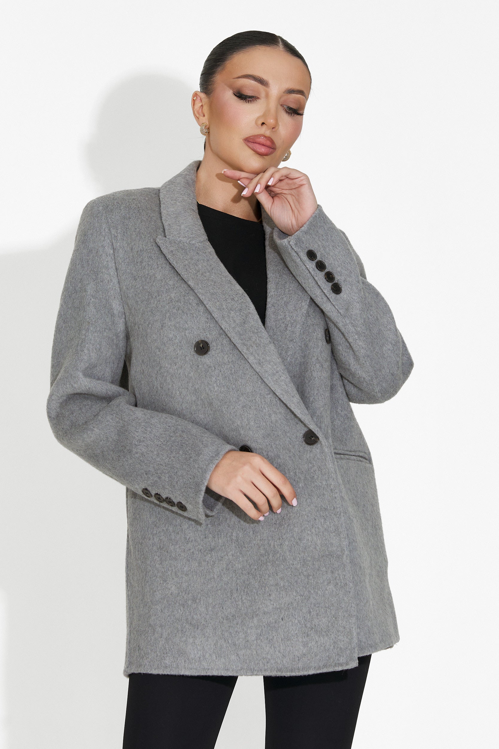 Novelia Bogas Elegáns Szürke Női Blézer