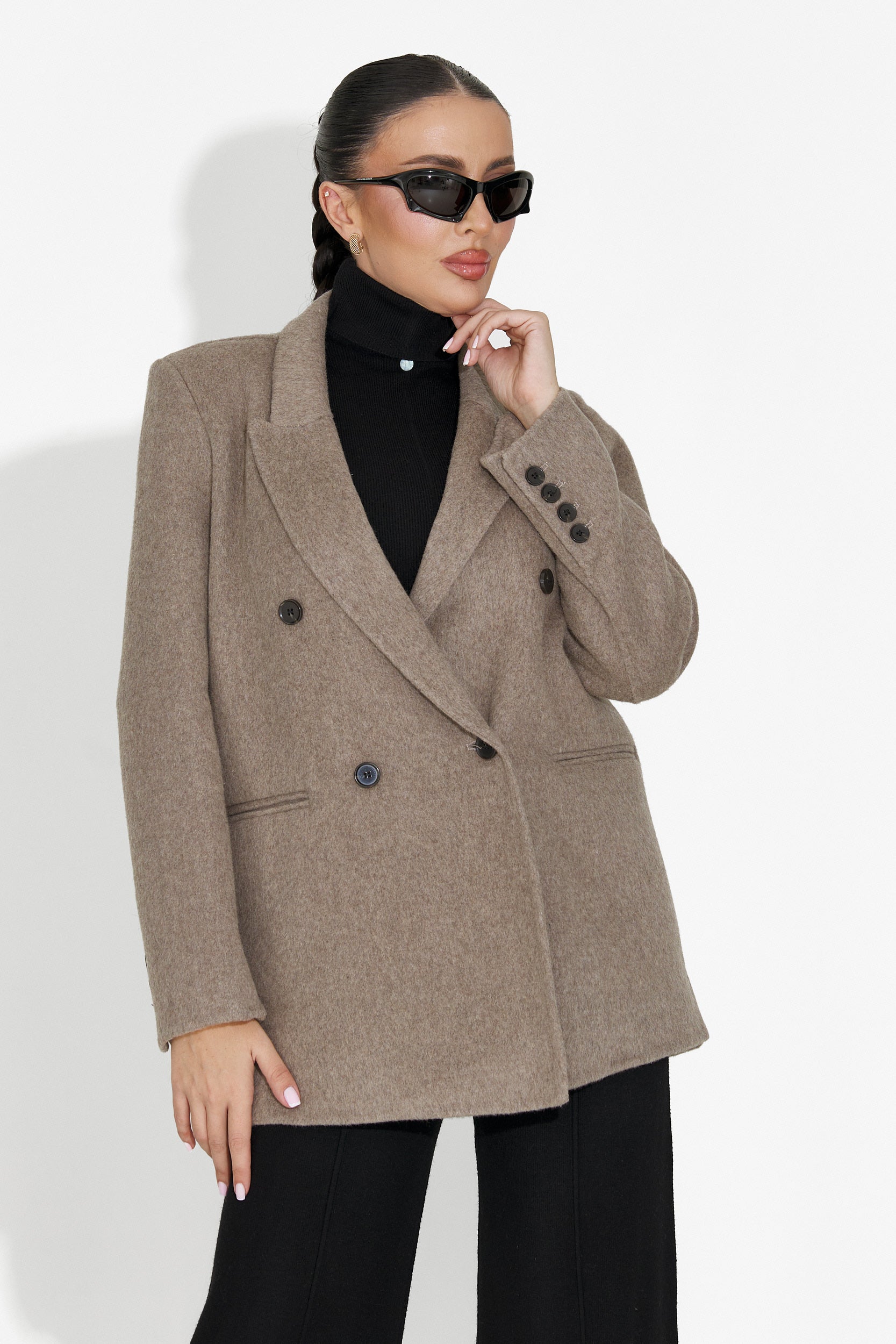 Novelia Bogas Elegáns Barna Női Blézer