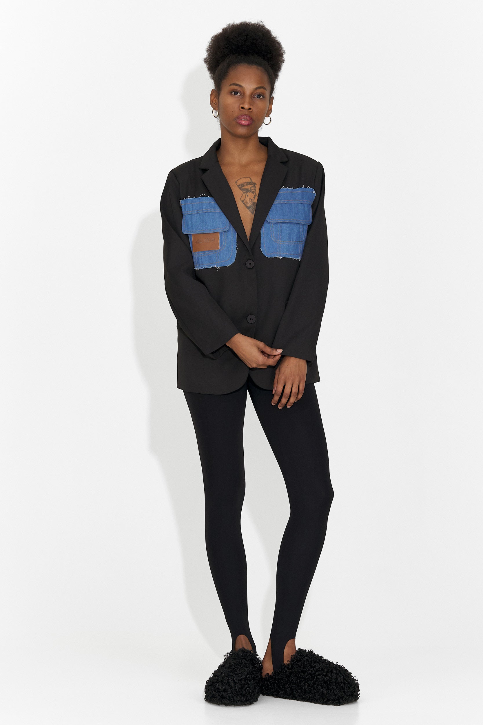 Elegáns fekete hölgy blézer Graziela Bogas-tól