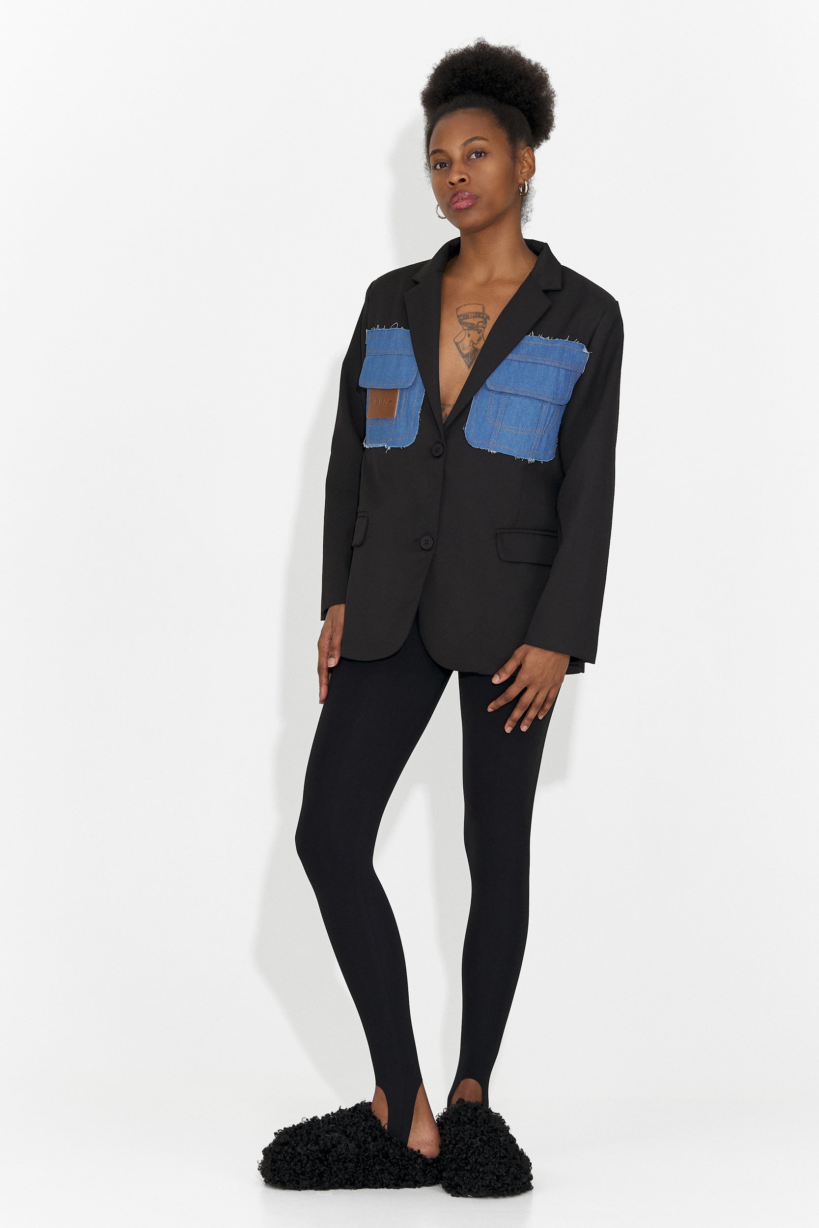 Elegáns fekete hölgy blézer Graziela Bogas-tól