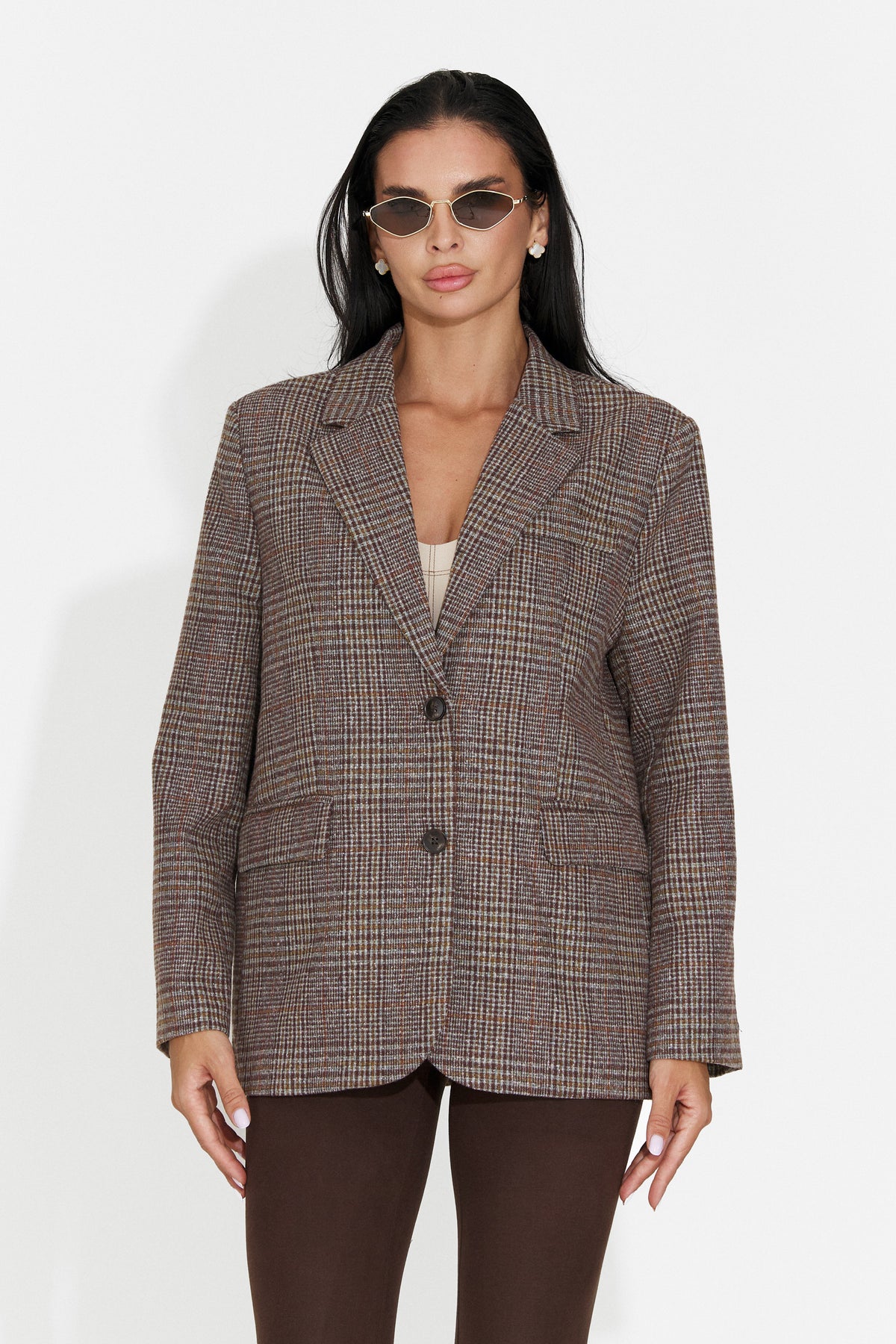 Sacou elegant maro Tevoyila Bogas
