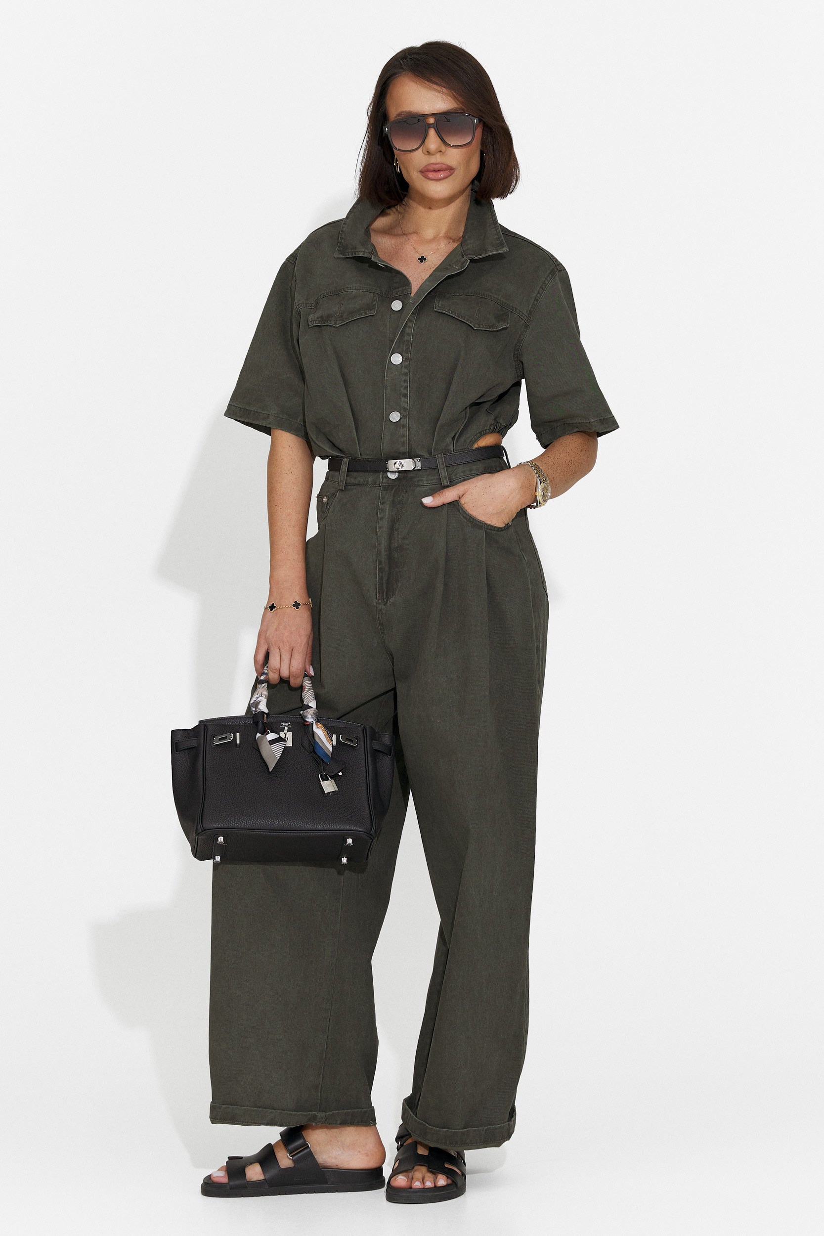 Ayeria Bogas Casual Khaki Női Overál