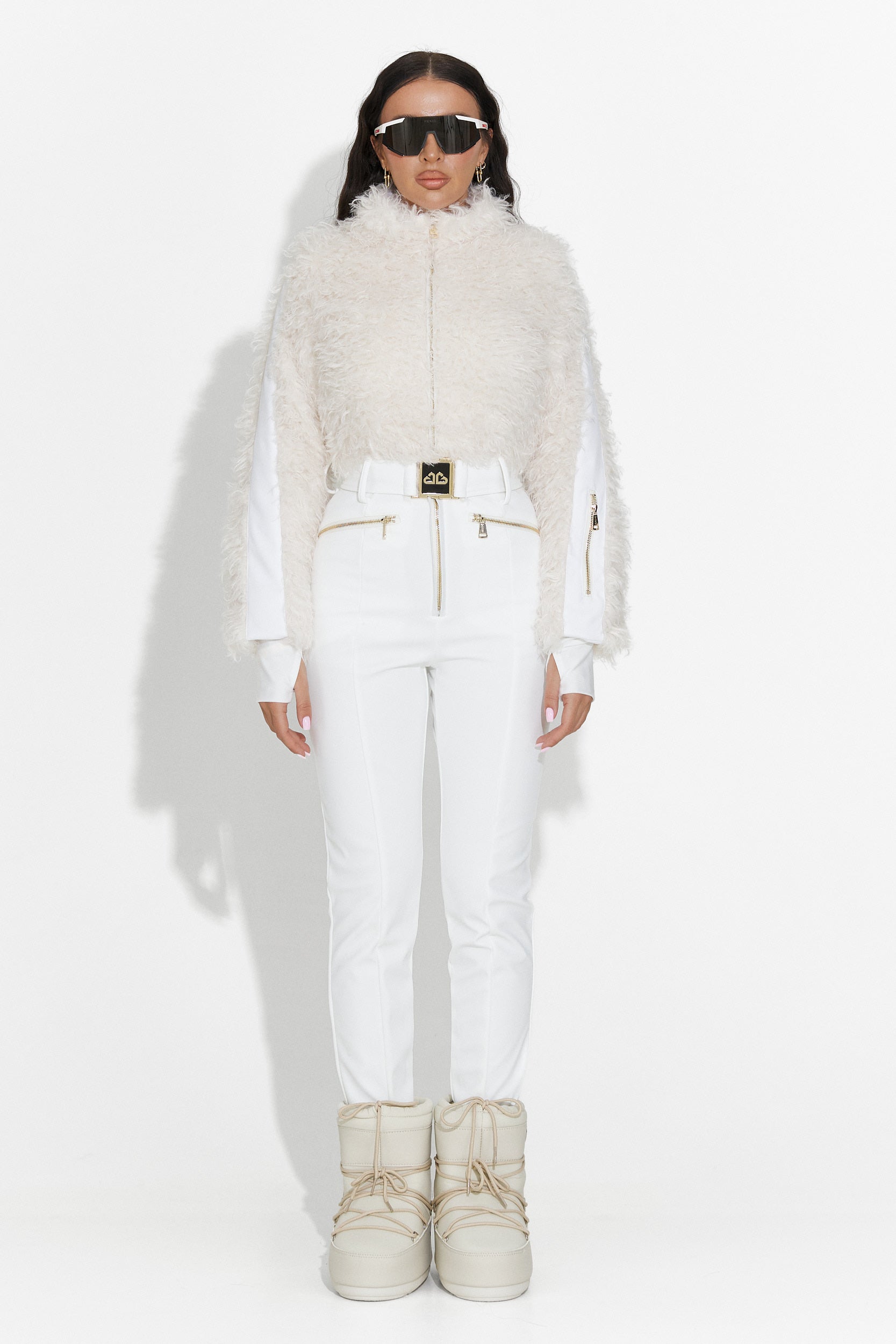 Fehér, alkalmi síoverál Alycia Bogas