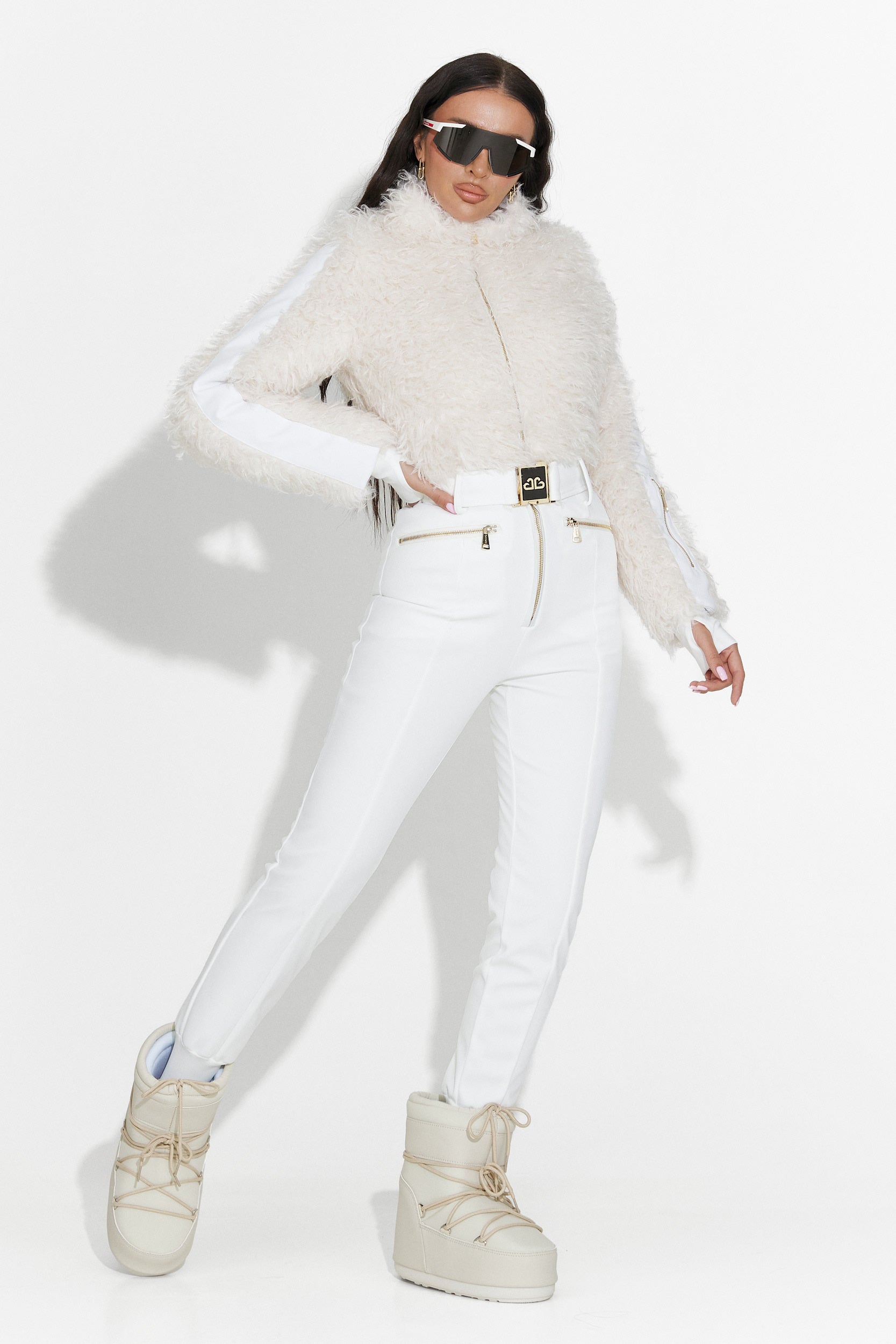 Fehér, alkalmi síoverál Alycia Bogas