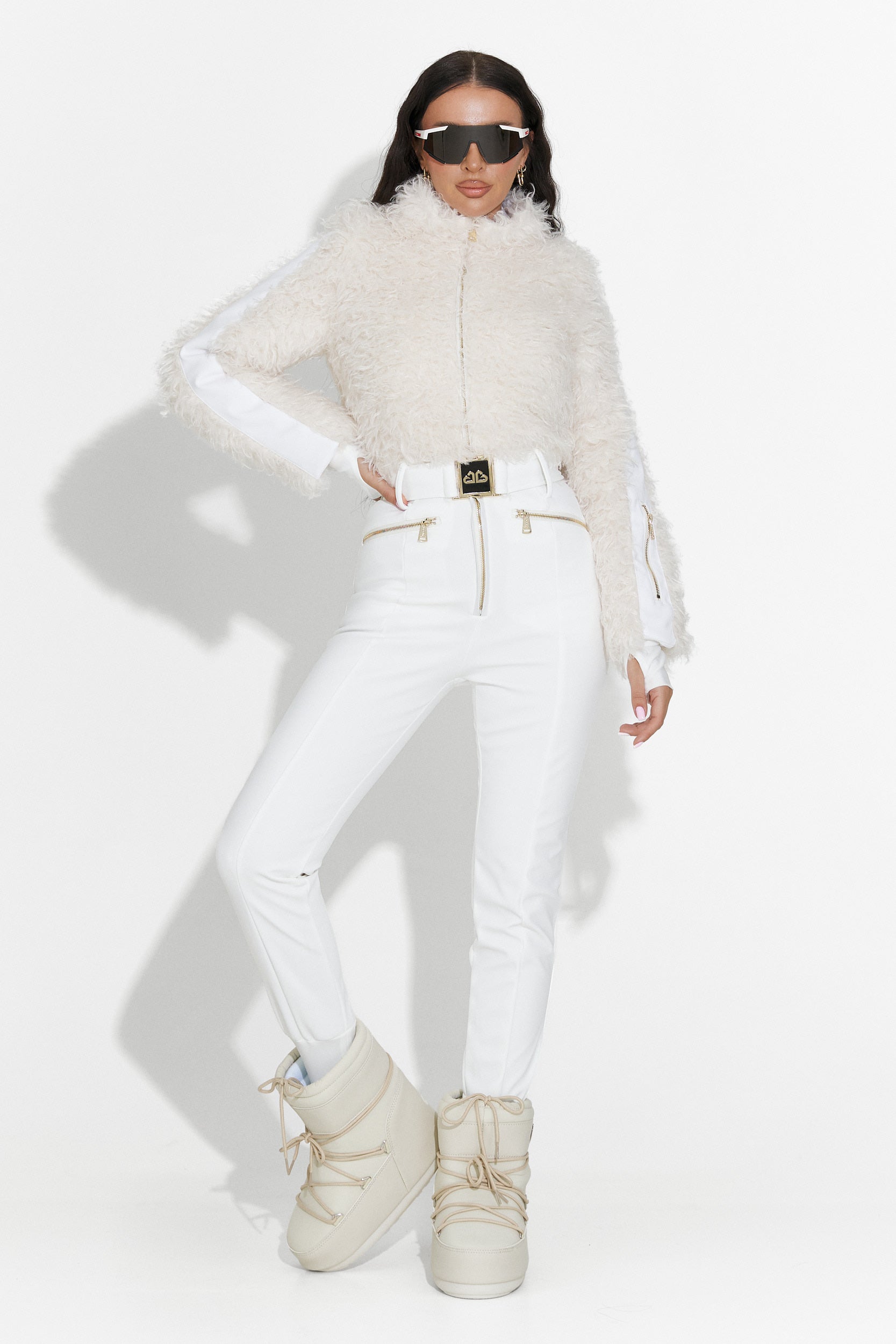 Fehér, alkalmi síoverál Alycia Bogas