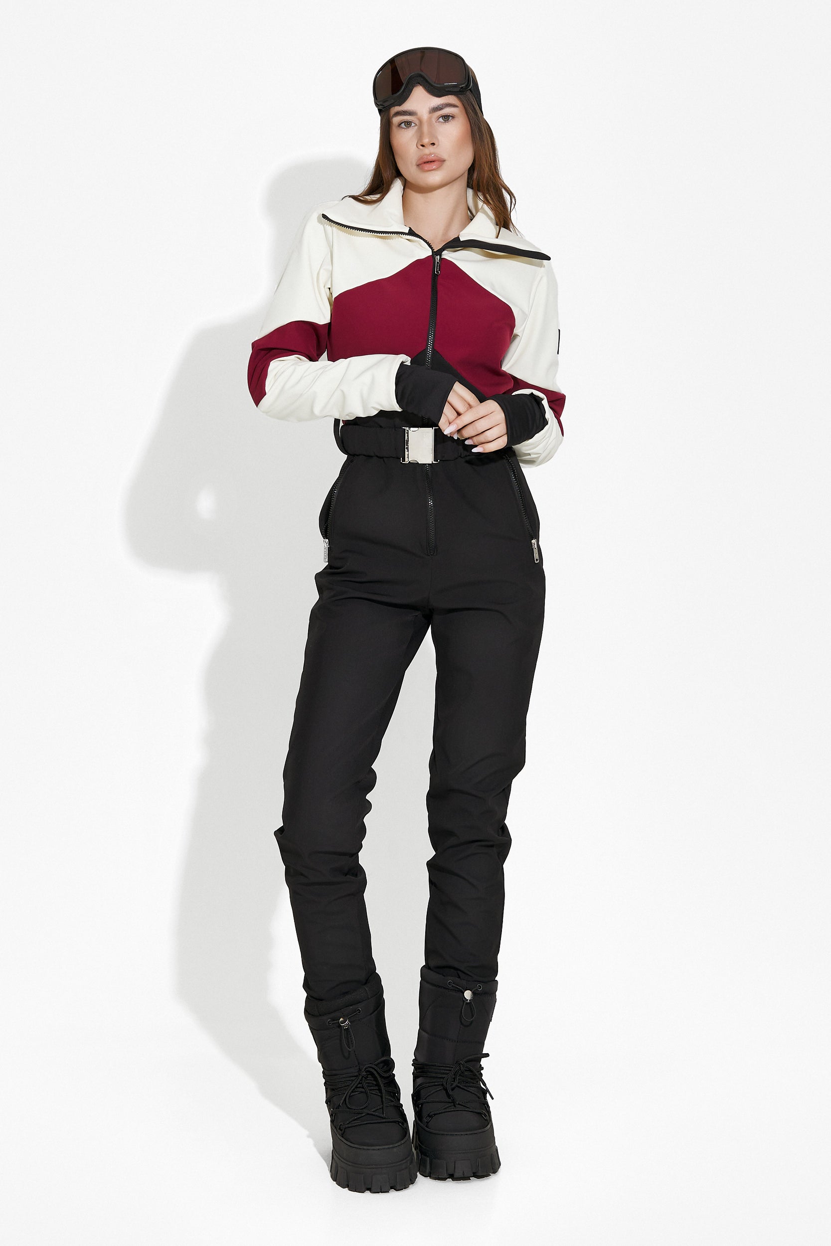 Laza bordó-fekete síoverál Radika Bogas