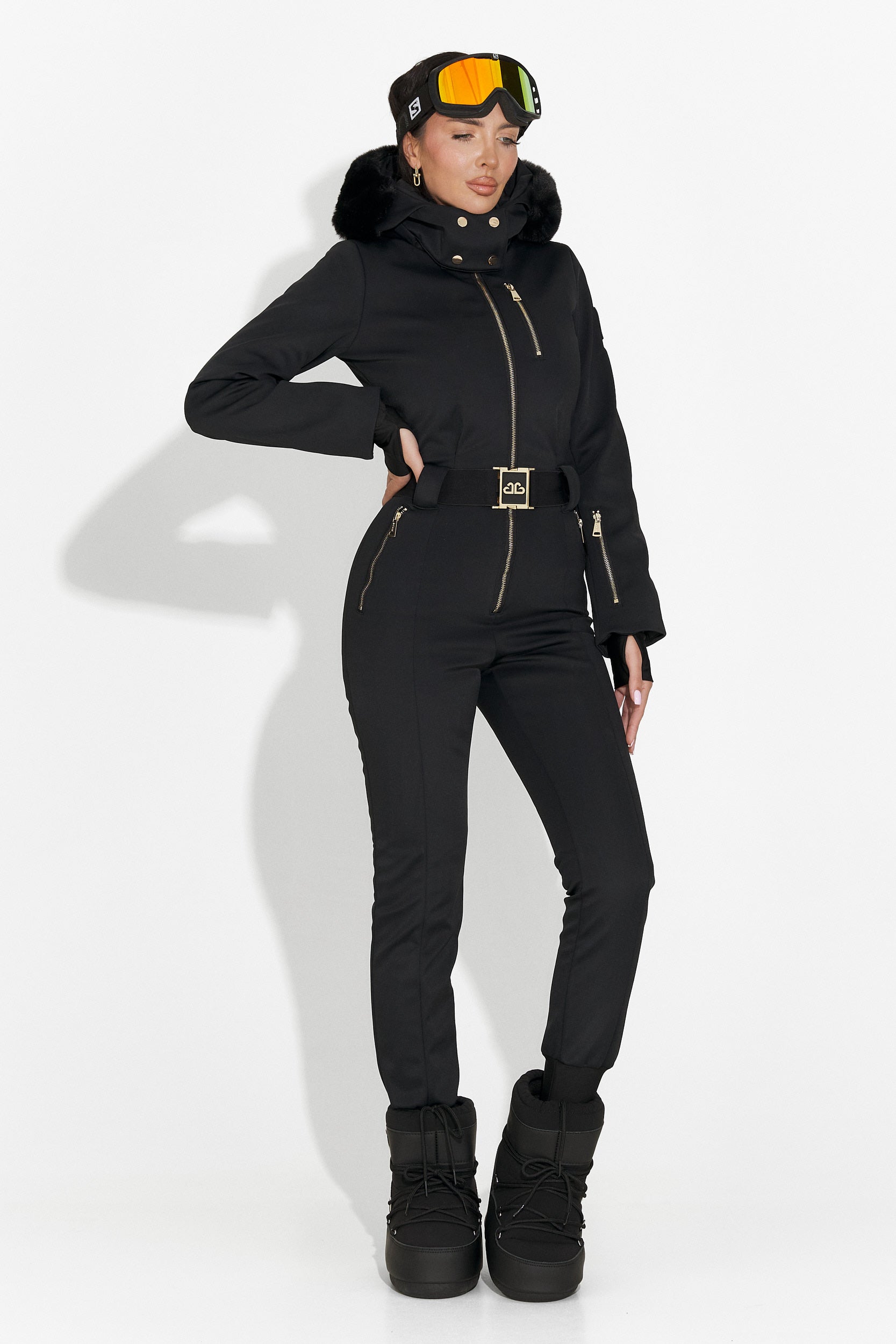 Fekete, alkalmi síoverál Frosina Bogas