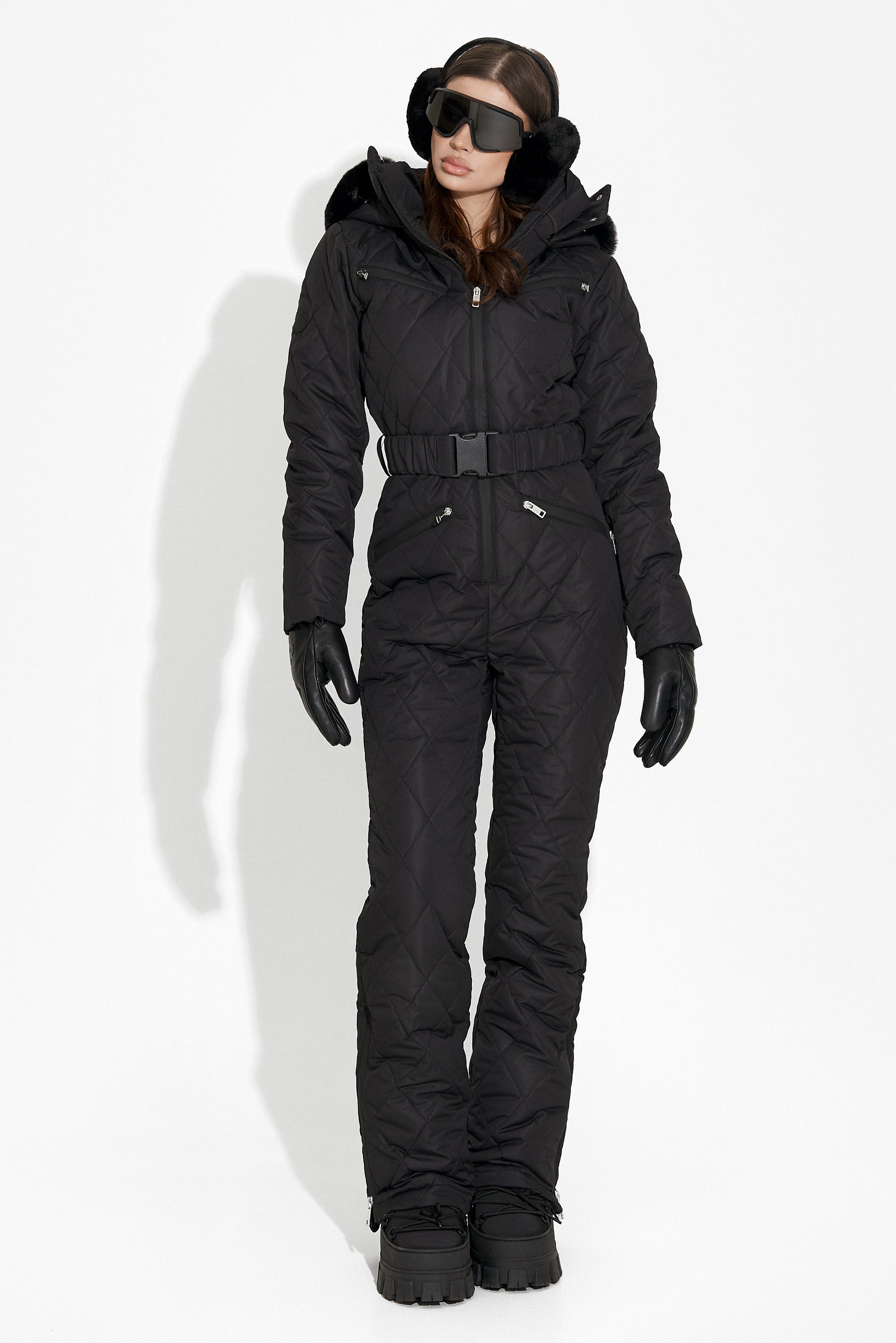 Valene Bogas Casual Fekete Sí Overall