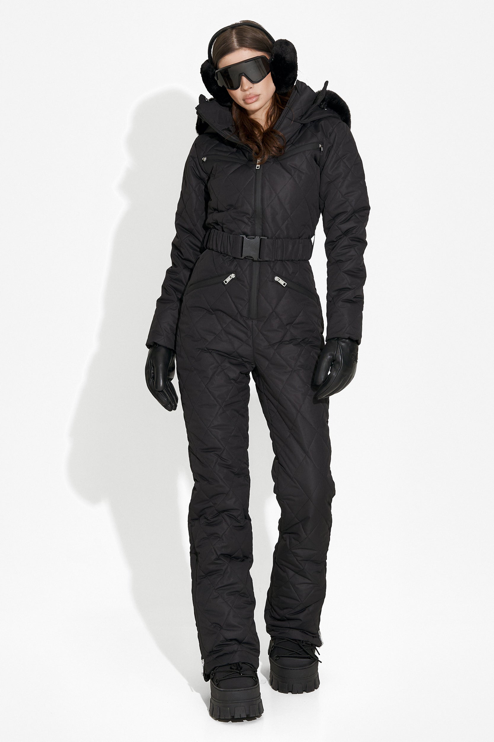 Valene Bogas Casual Fekete Sí Overall