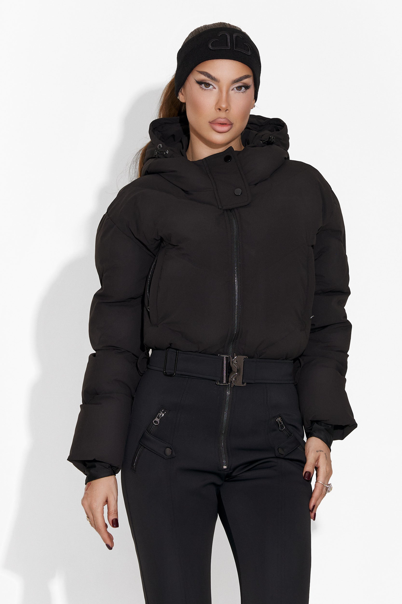 Élénk Bogas Fekete Női Síugró Overál