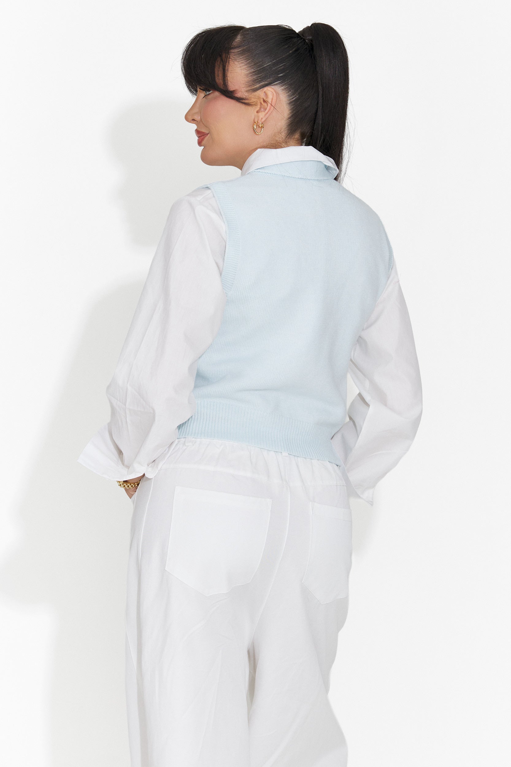 3 darabos szett ing + mellény + világoskék nyakkendő Tasiana Bogas