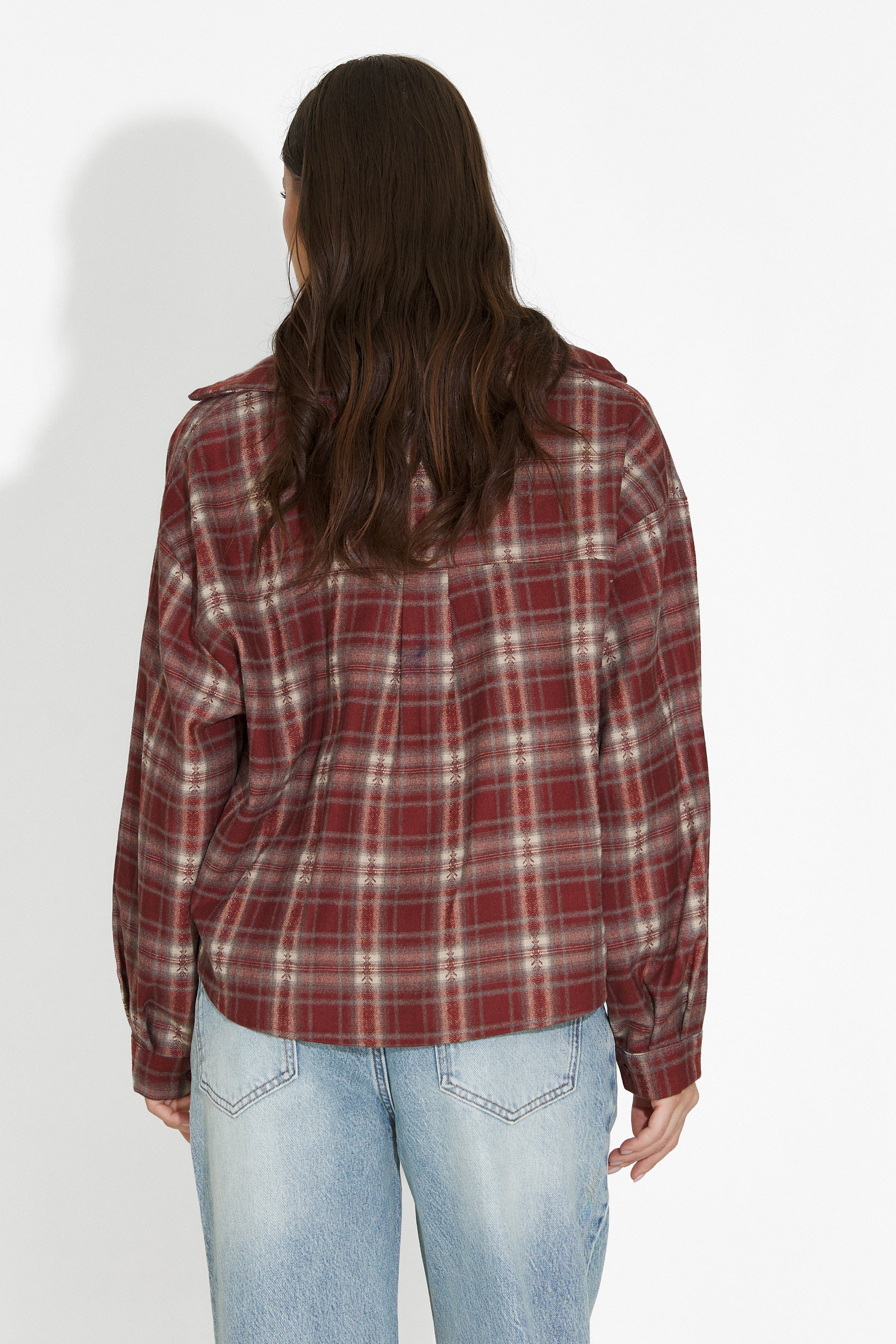 Noielia Bogas női ing és bordó top szett