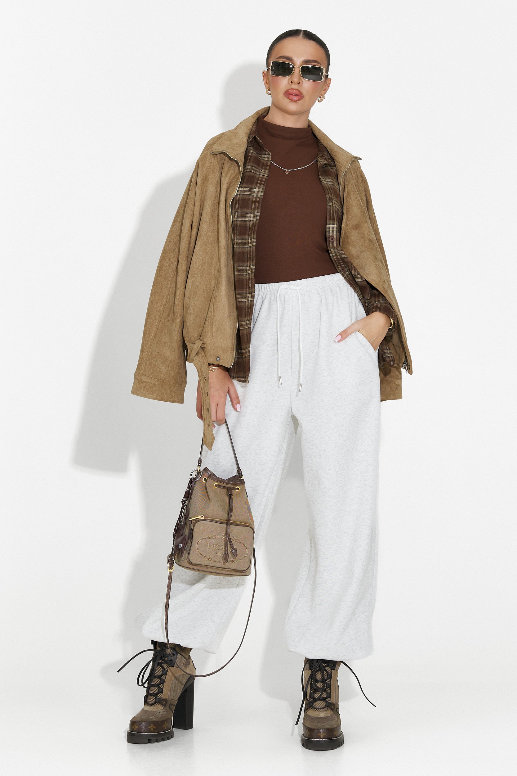 Arlete Bogas női szett: ing + barna top