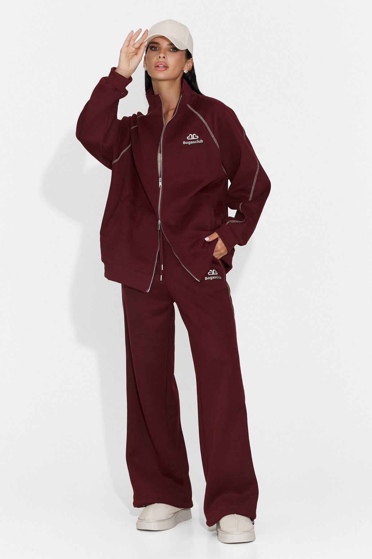 Trening casual Burgundy Brisioena Bogas