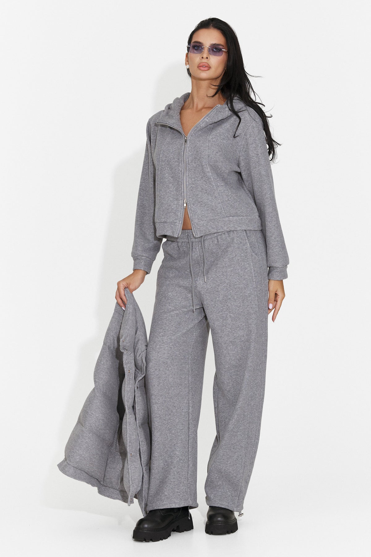 Trening casual gri Bevivena Bogas