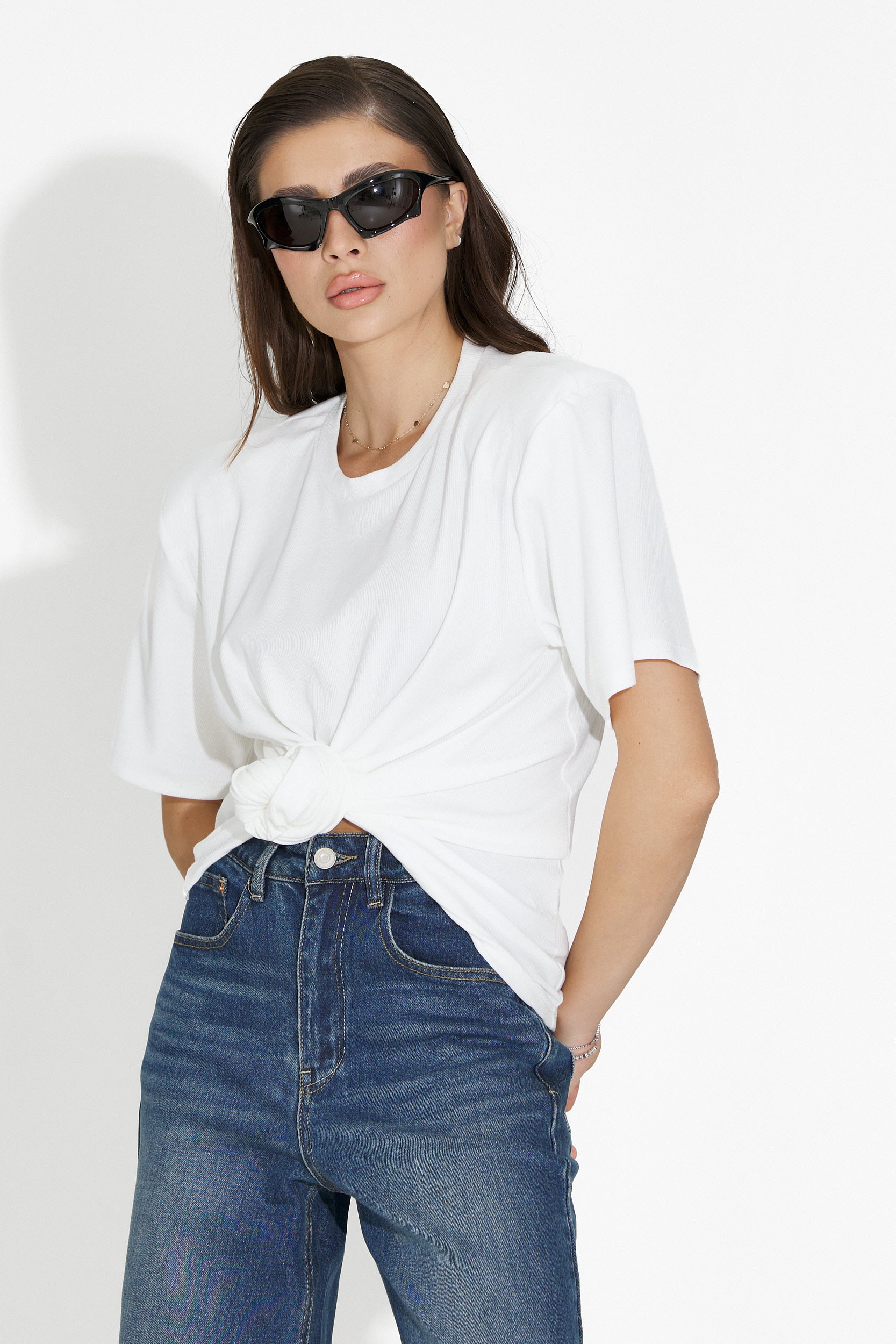 Norelia Bogas Hétköznapi Fehér Női Póló