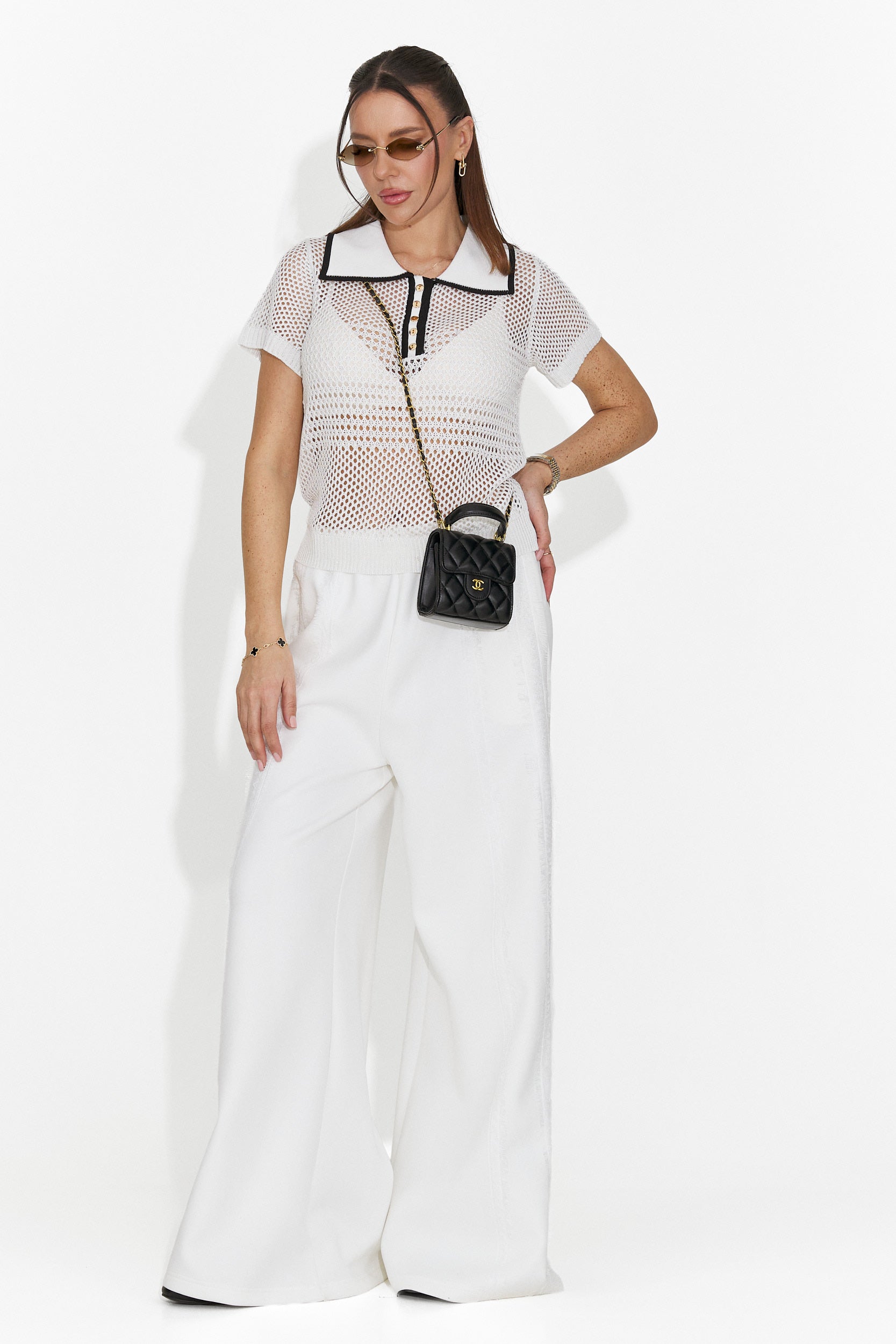 Női fehér, hétköznapi póló Raluka Bogas