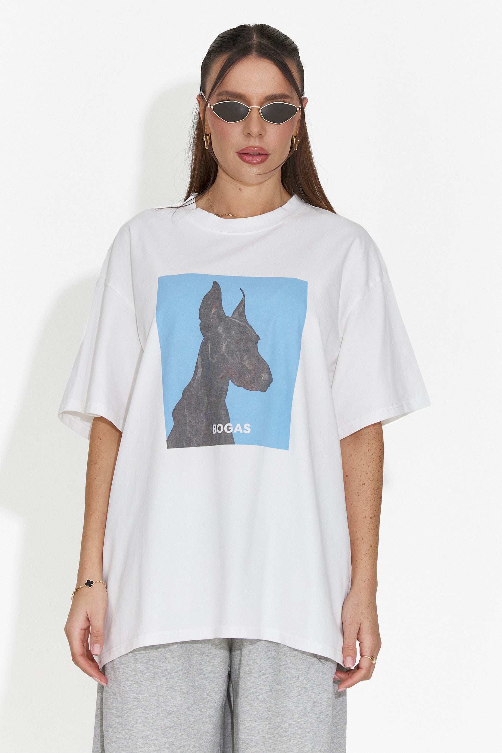 Női fehér hétköznapi póló Solenia Bogas