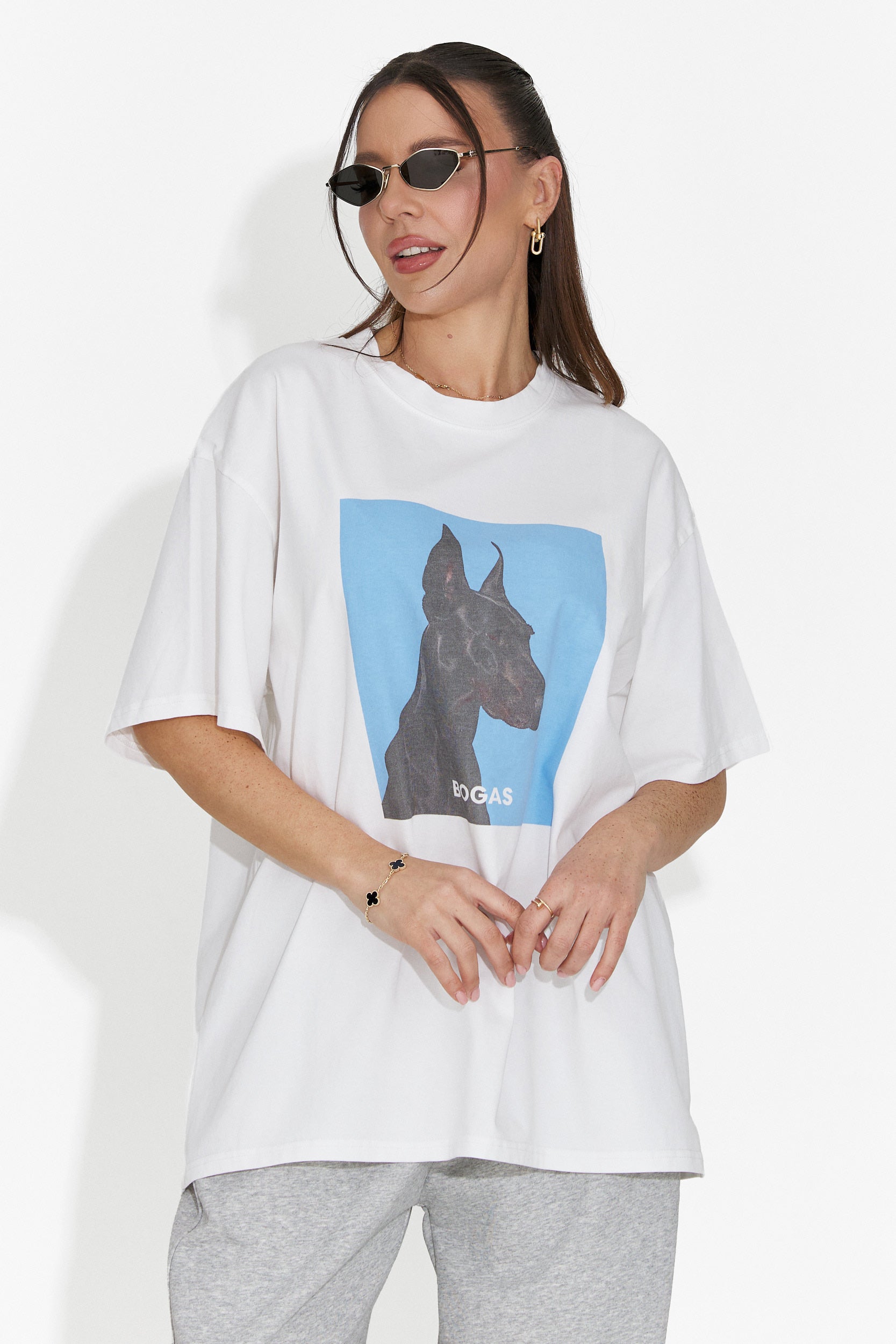 Női fehér hétköznapi póló Solenia Bogas