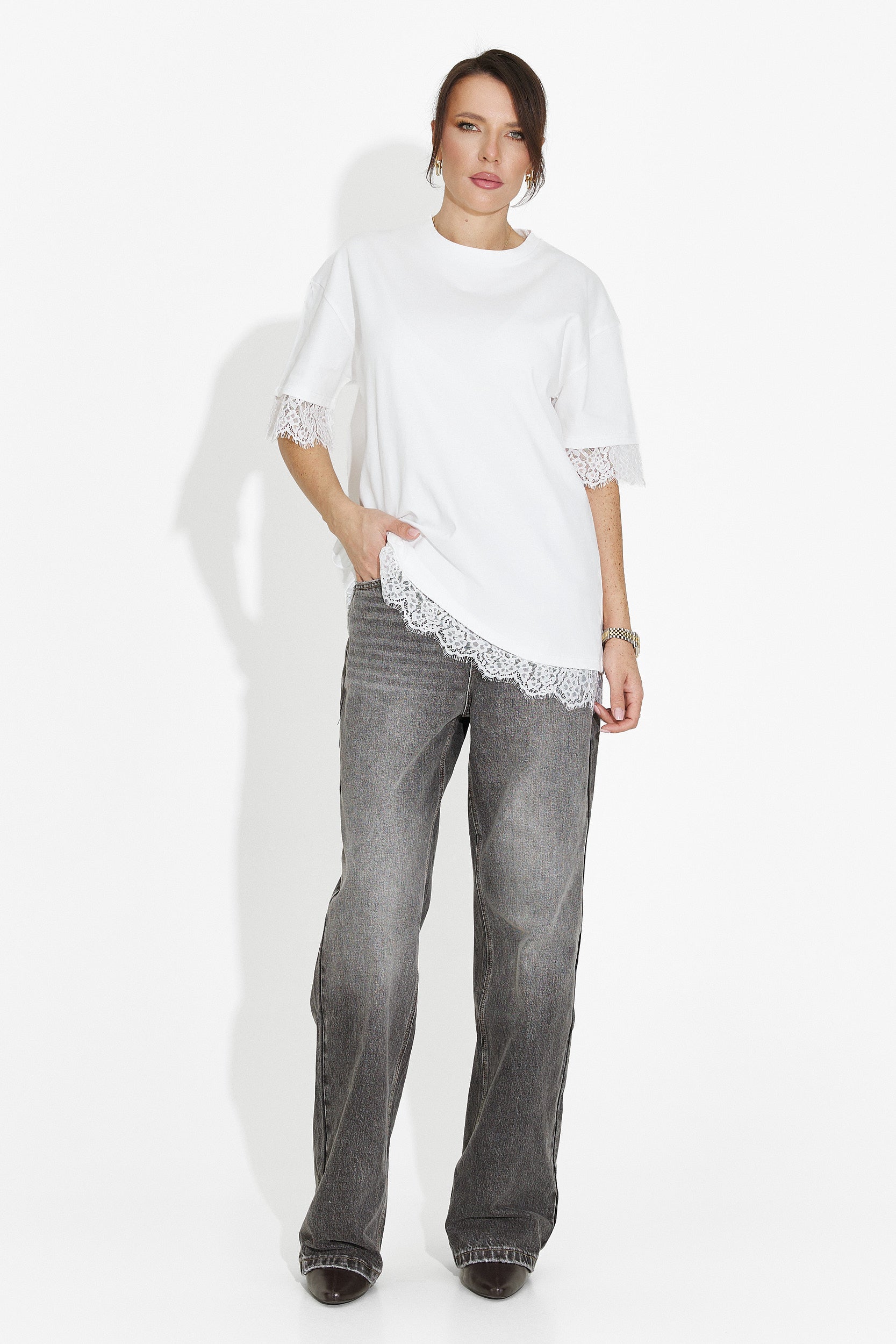 Női fehér, hétköznapi póló Wilda Bogas