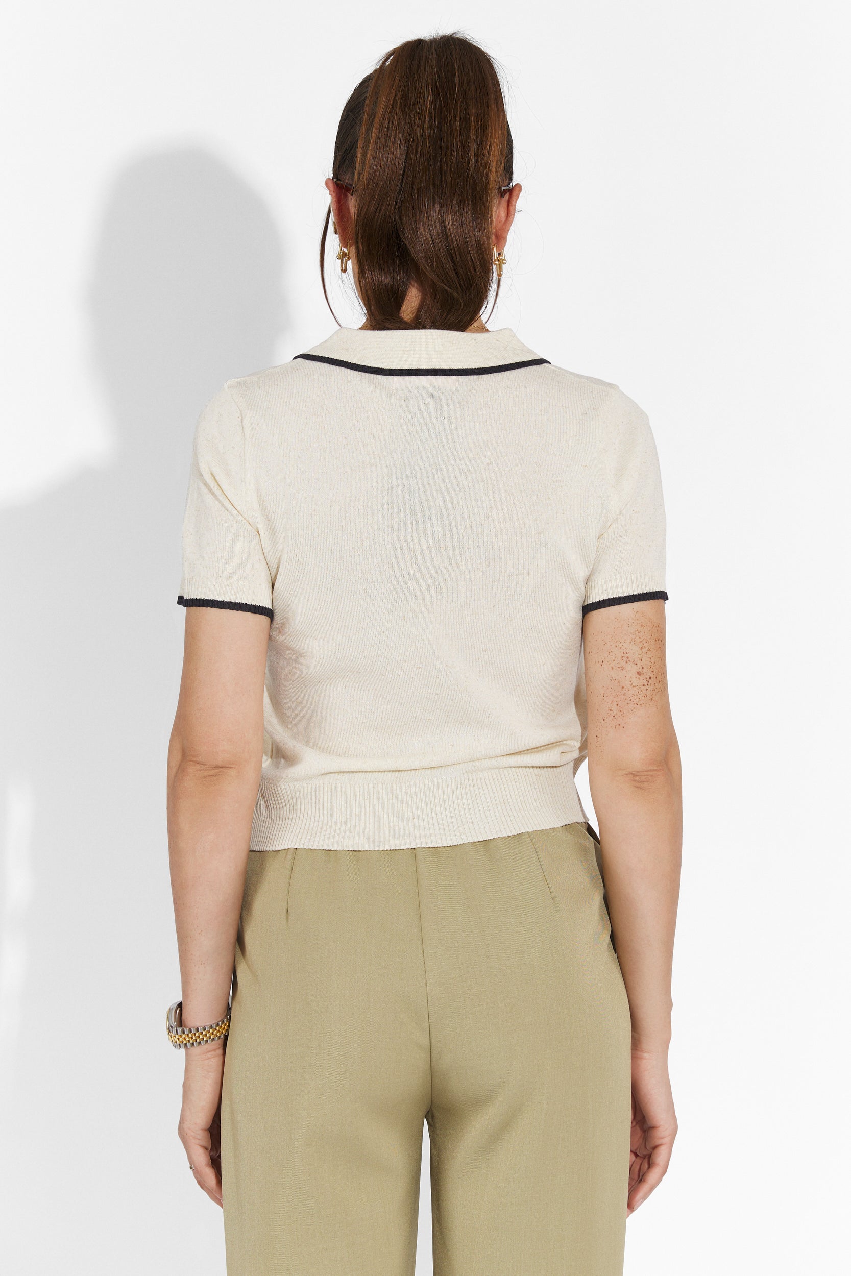 Tricou dama casual bej Peter Bogas