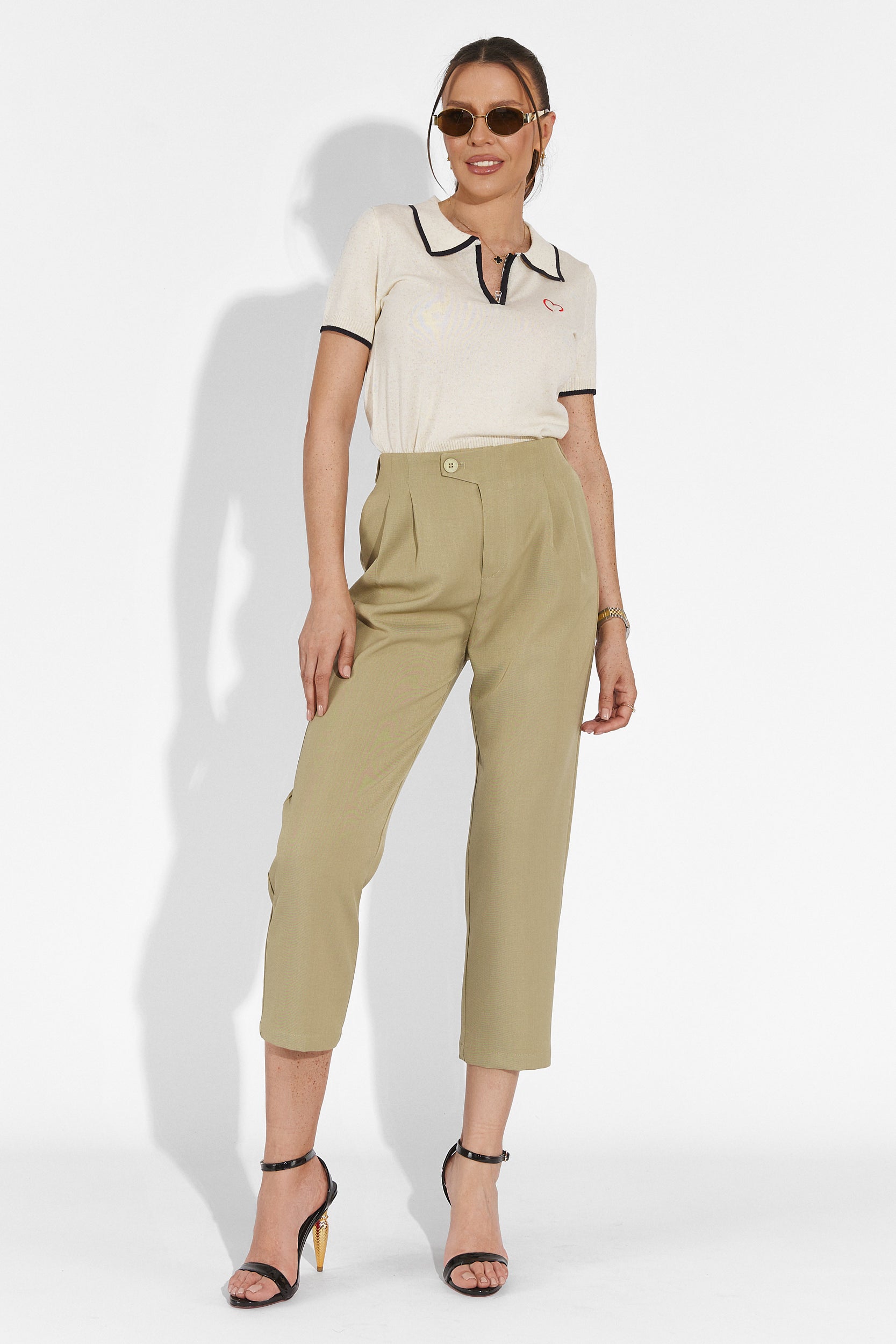 Tricou dama casual bej Peter Bogas
