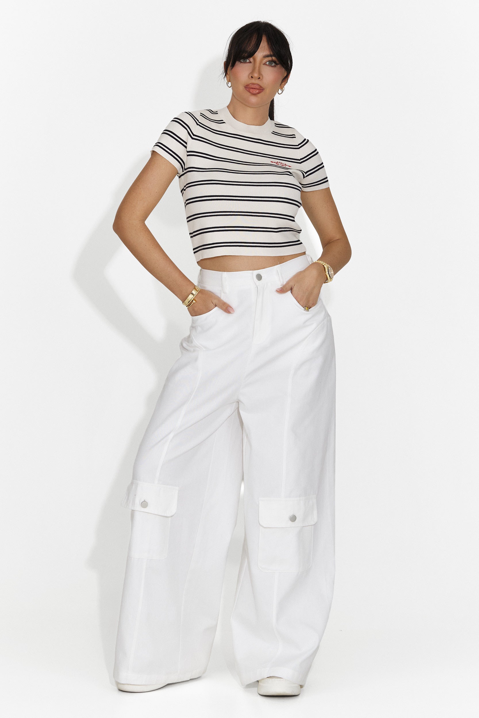 Női alkalmi krémszínű póló Yolandia Bogas