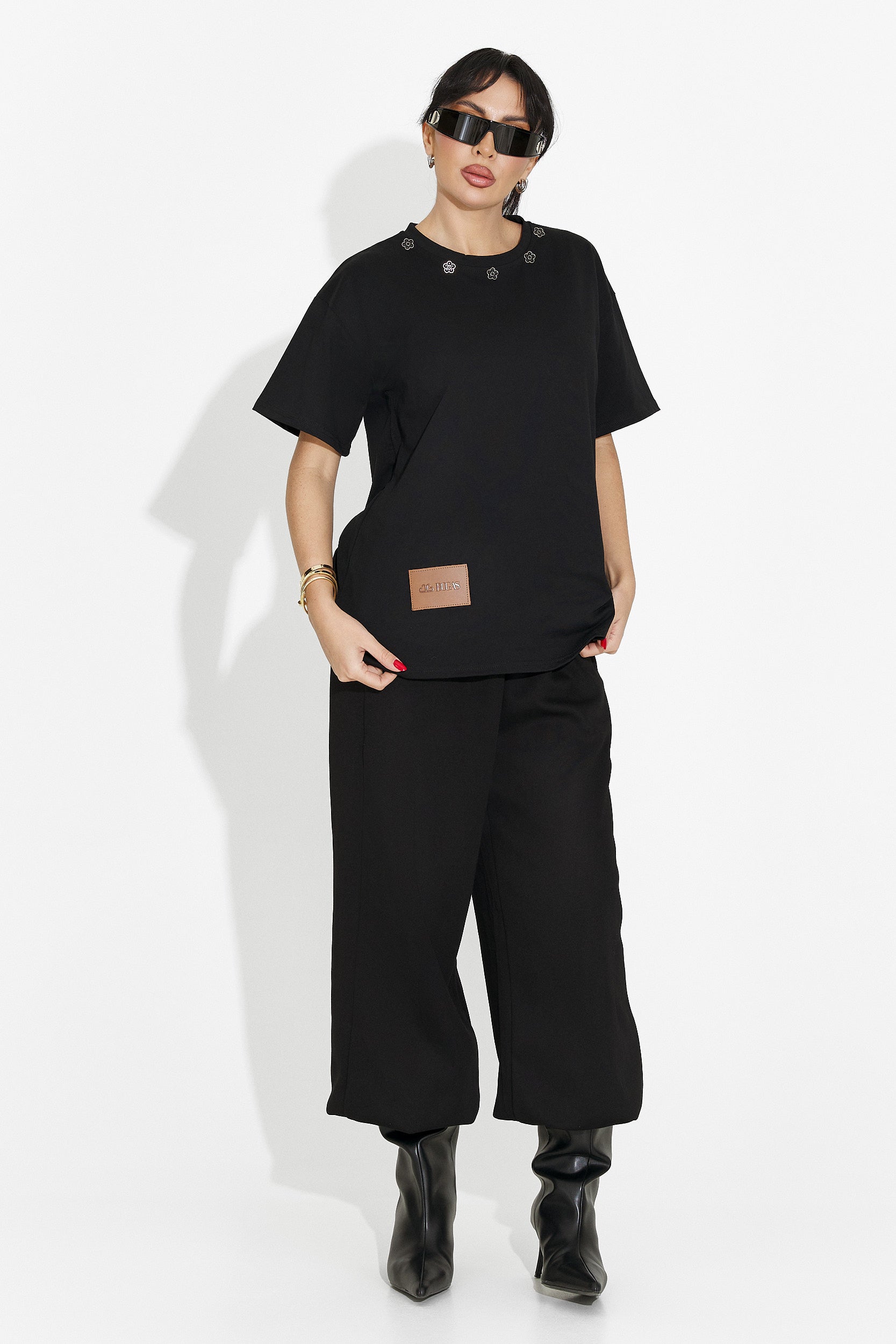 Női fekete Arilea Bogas alkalmi póló