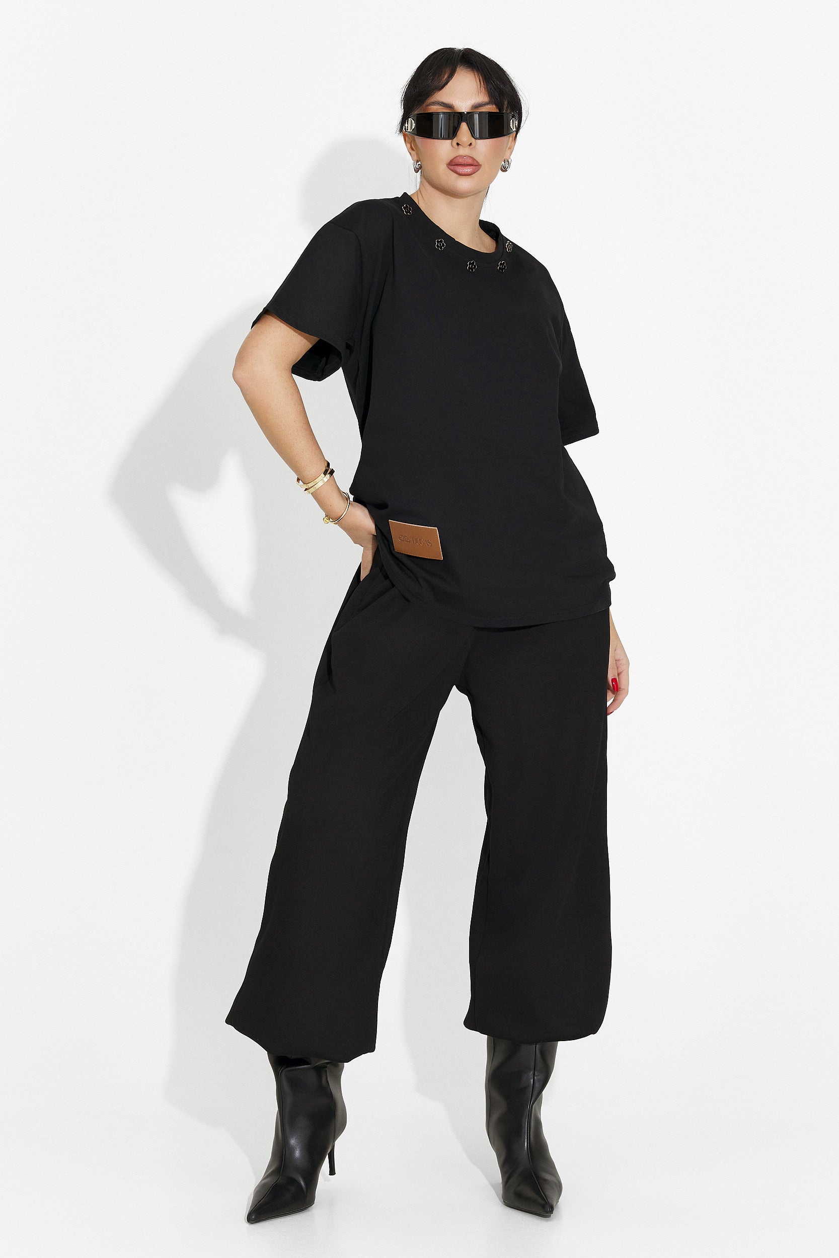 Női fekete Arilea Bogas alkalmi póló