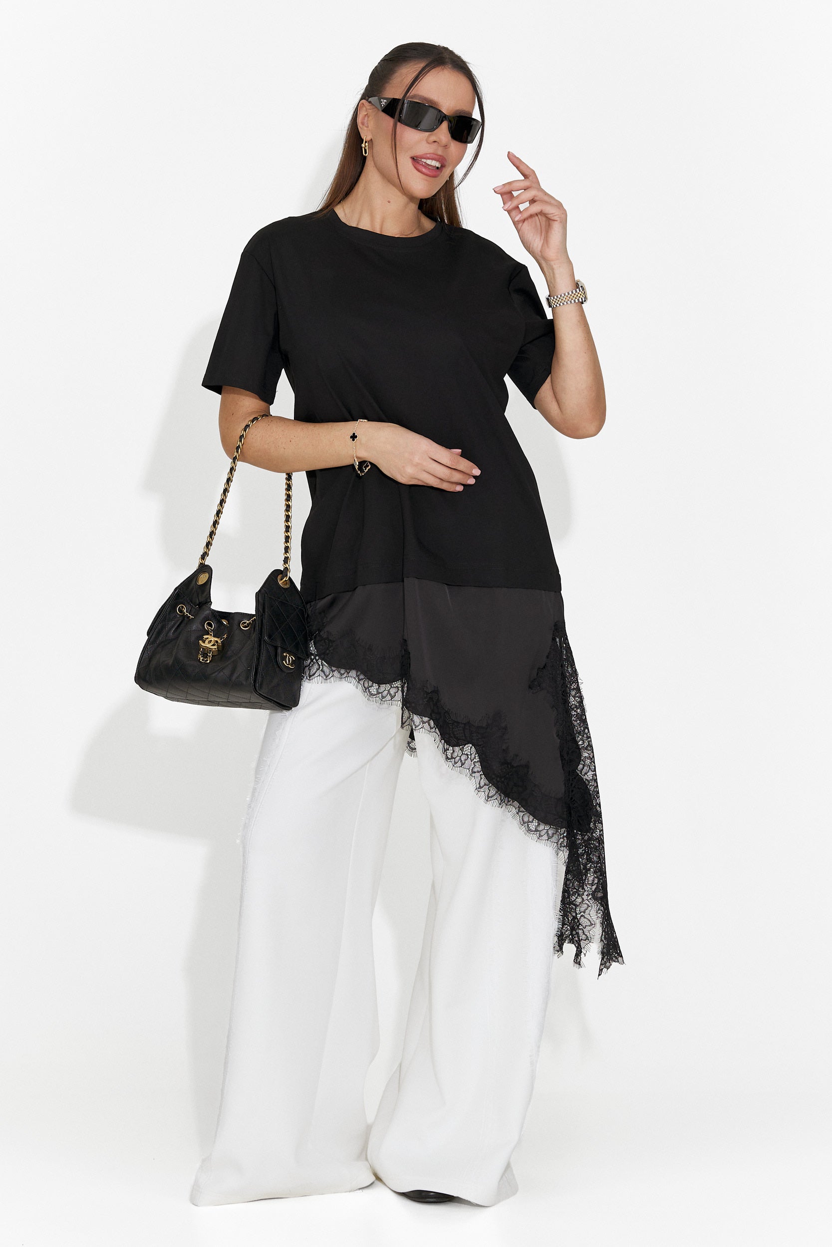 Női fekete hétköznapi póló Arkana Bogas