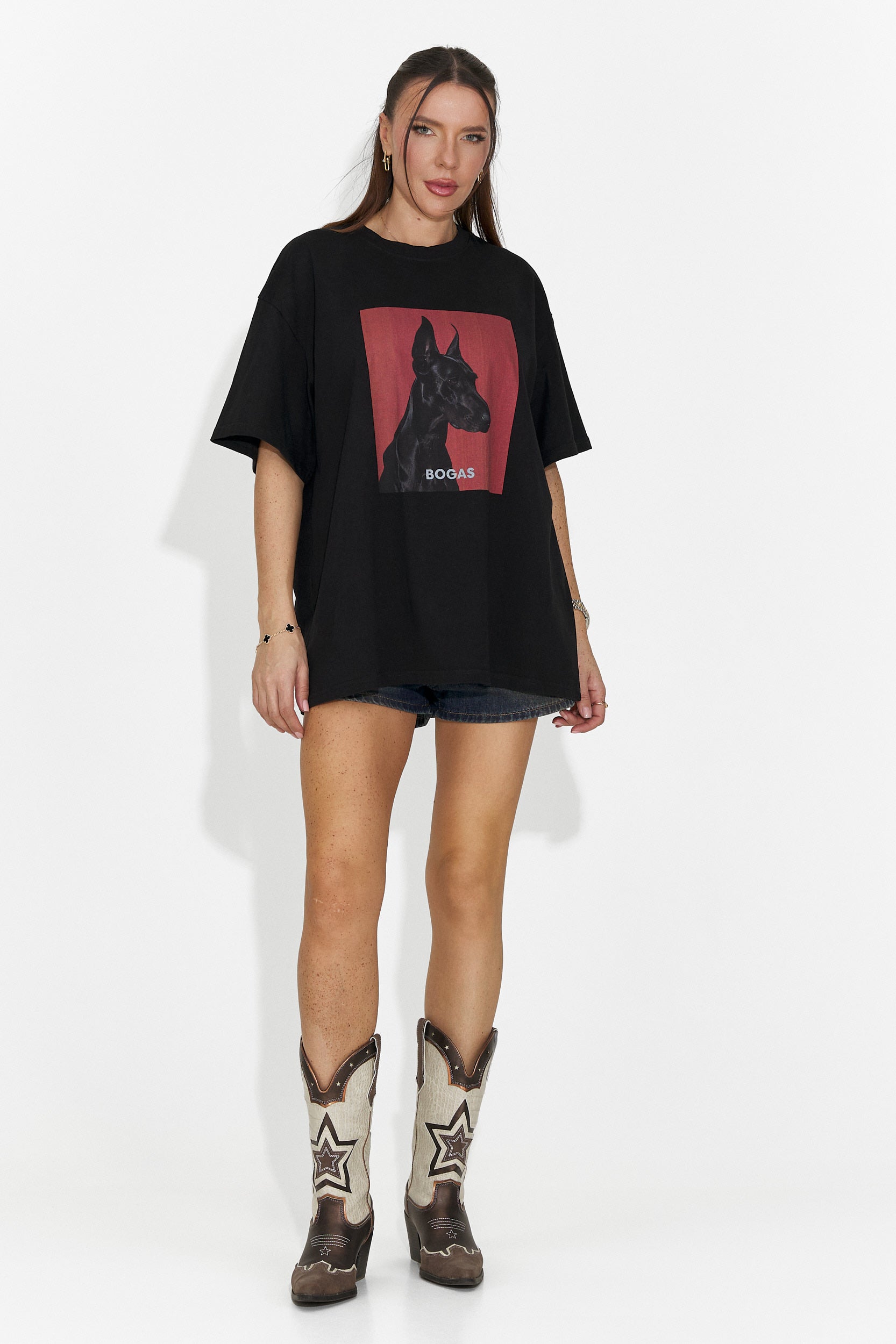 Solenia Bogas Casual Fekete Női Póló